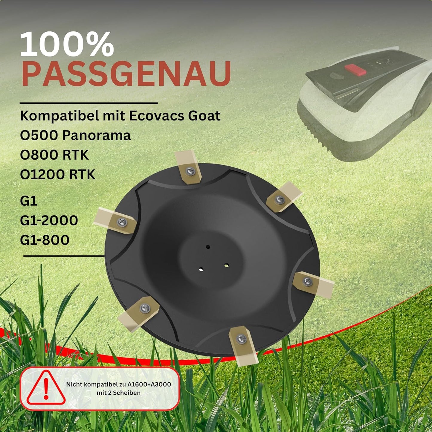Messerscheibe für ECOVACS Goat O500/O800/O1200, Messerscheibe ohne Klingen