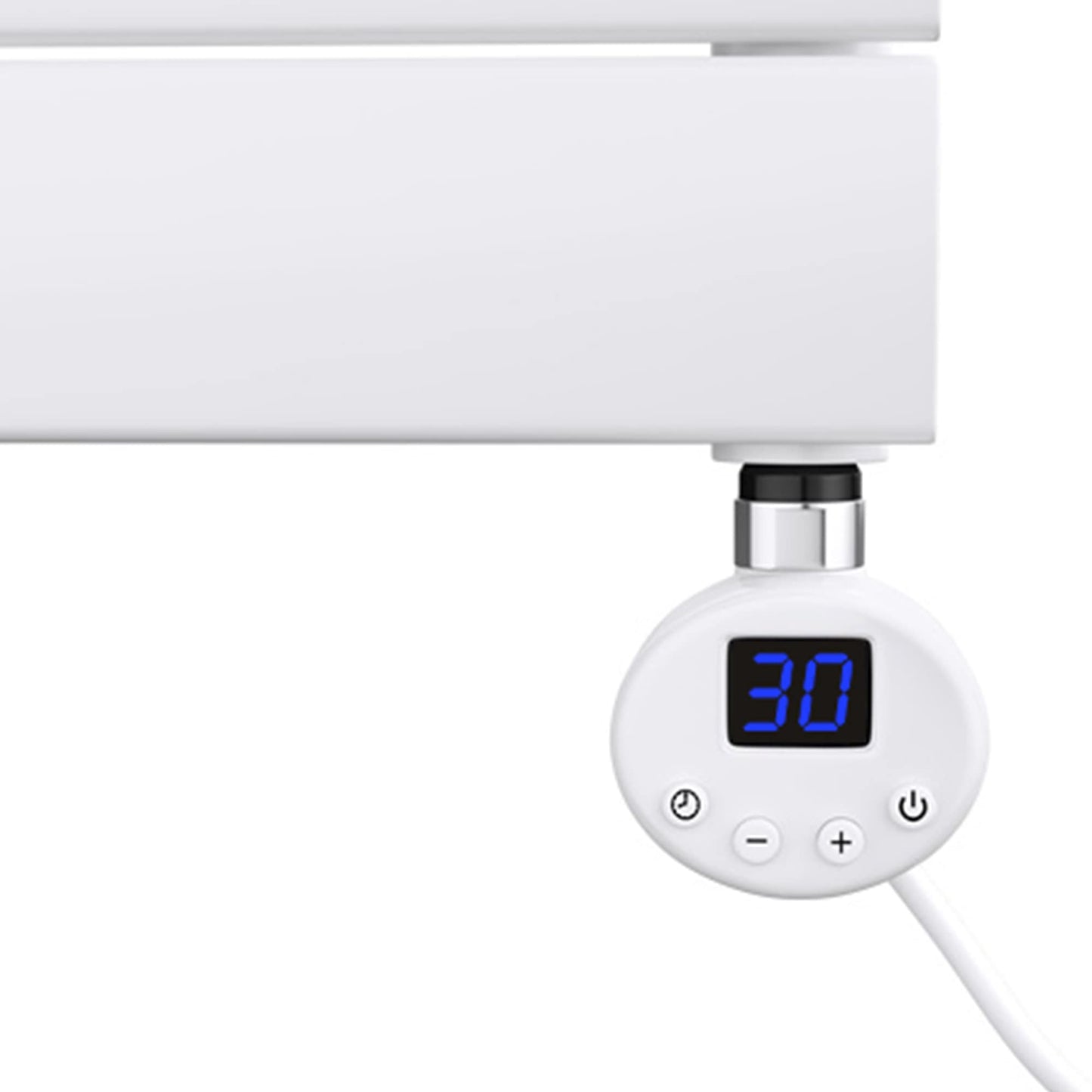 Heizstab mit Thermostat und LCD für Badheizkörper, 1000W Weiss
