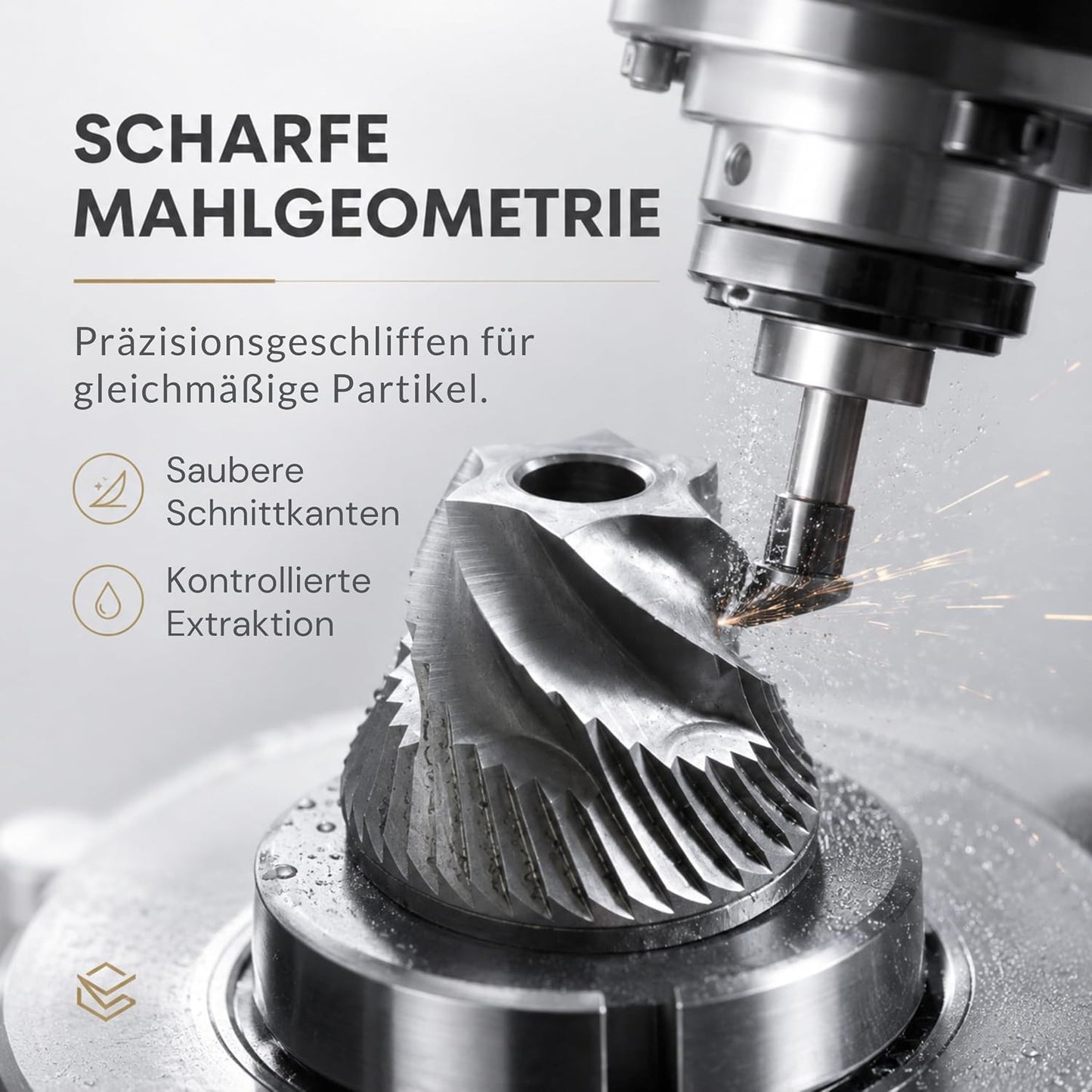 Handkaffeemühle mit Kegelmahlwerk, Walnussgriff