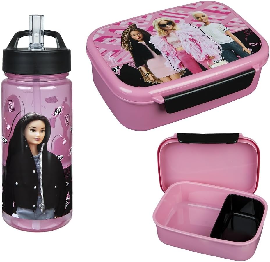 Ergonomisches Barbie Schulranzen-Set, Barbie 9-teiliges Set mit Sporttasche