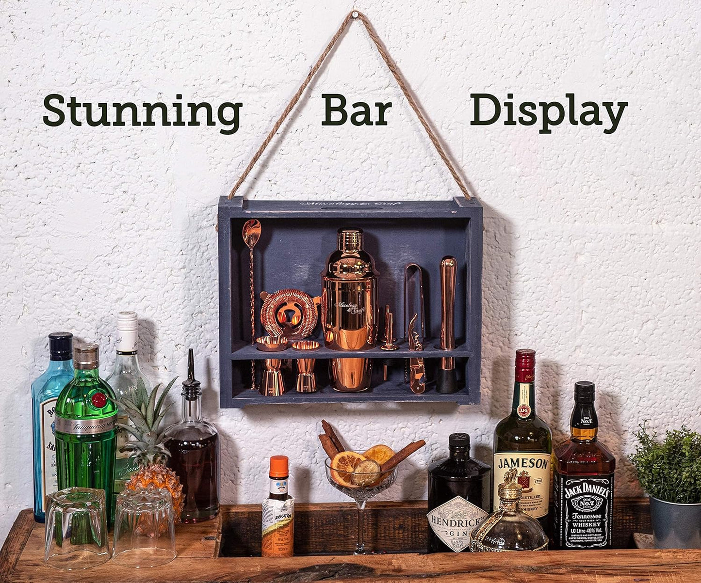 11-teiliges Cocktailshaker-Set, Kupfer