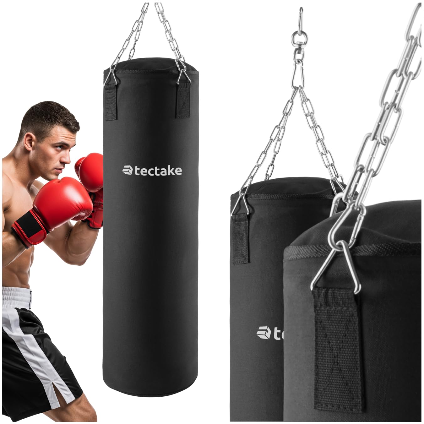 Boxsack mit Halterung und Stahlkette (25 kg)