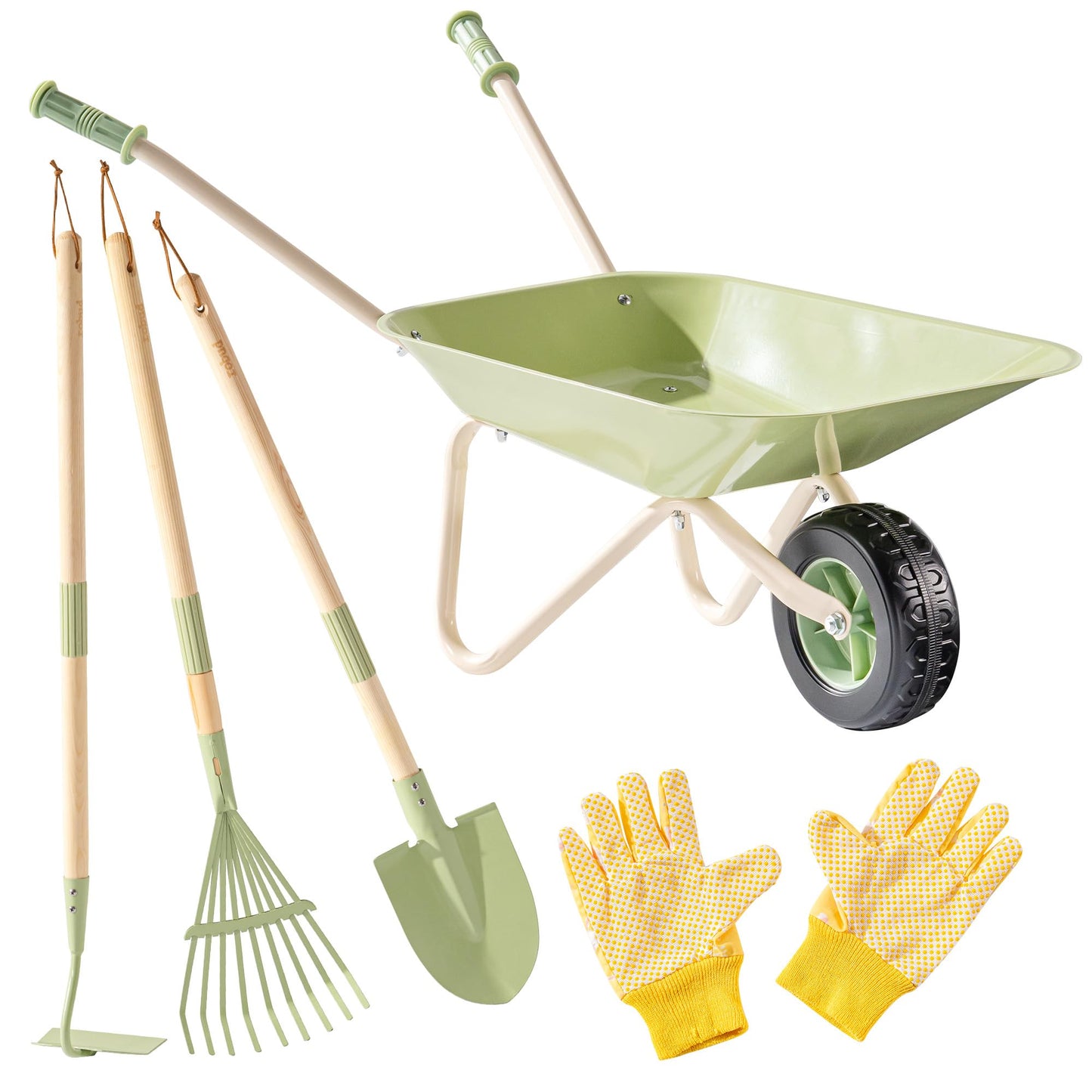 6-teiliges Kinder-Gartenset mit Schubkarre
