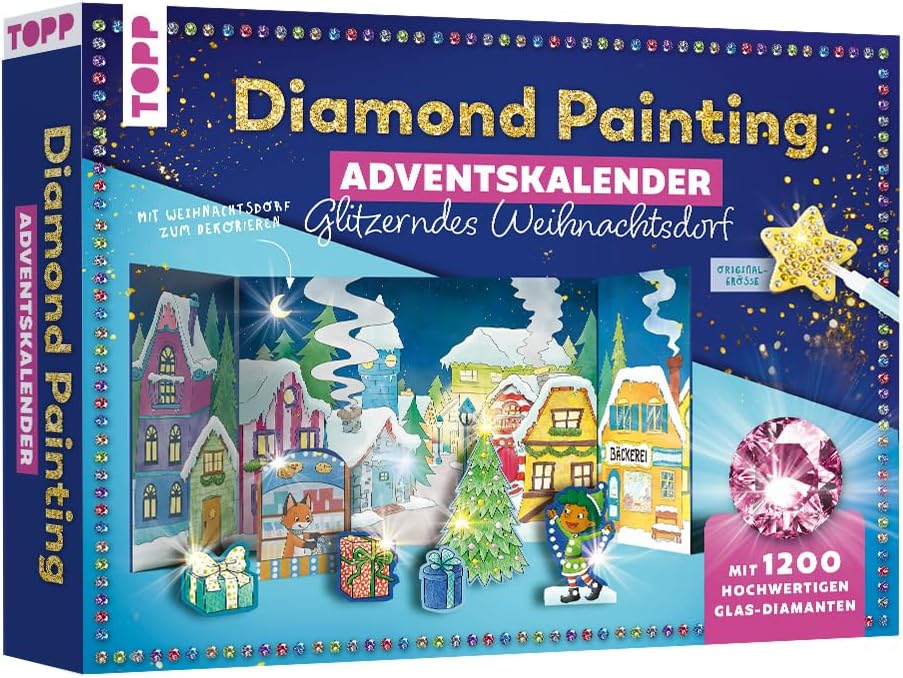 Diamond Painting Adventskalender Glitzerndes Weihnachtsdorf