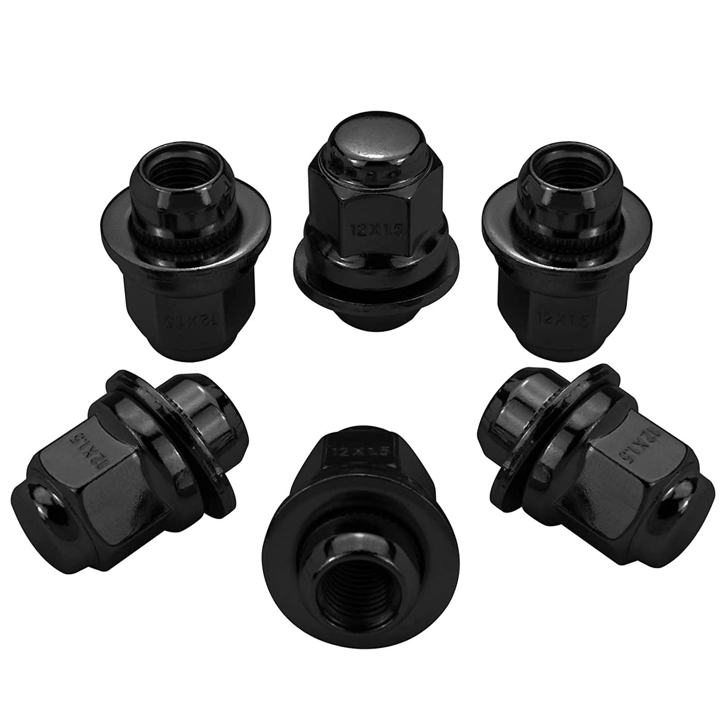 Radmuttern-Set M12, Schwarz