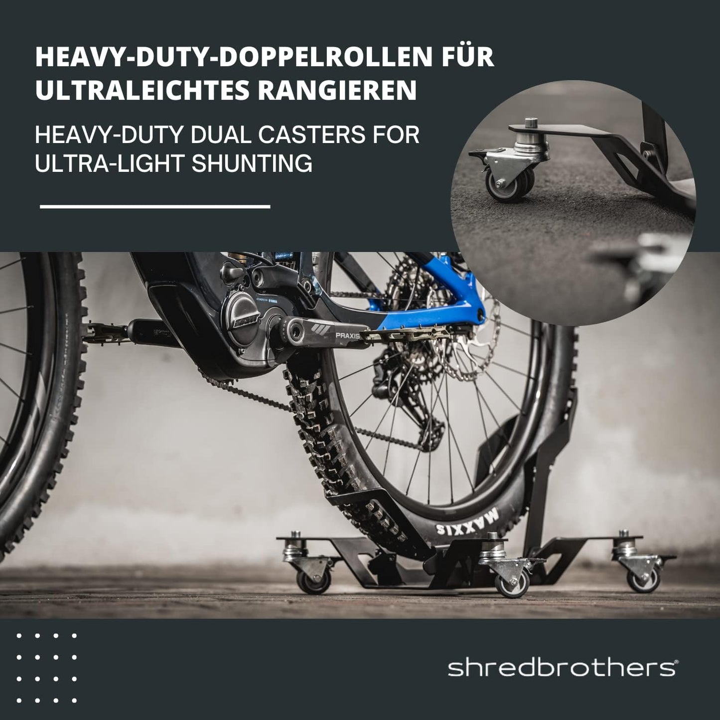 Veloständer mit Rollen, Bike Board One - schwarz