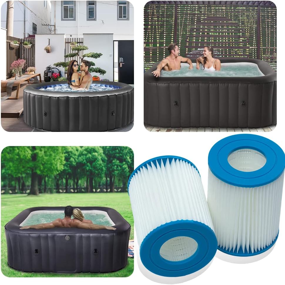 4-teiliges Filterkartuschen-Set Typ II für Poolfilter, 4 Stück