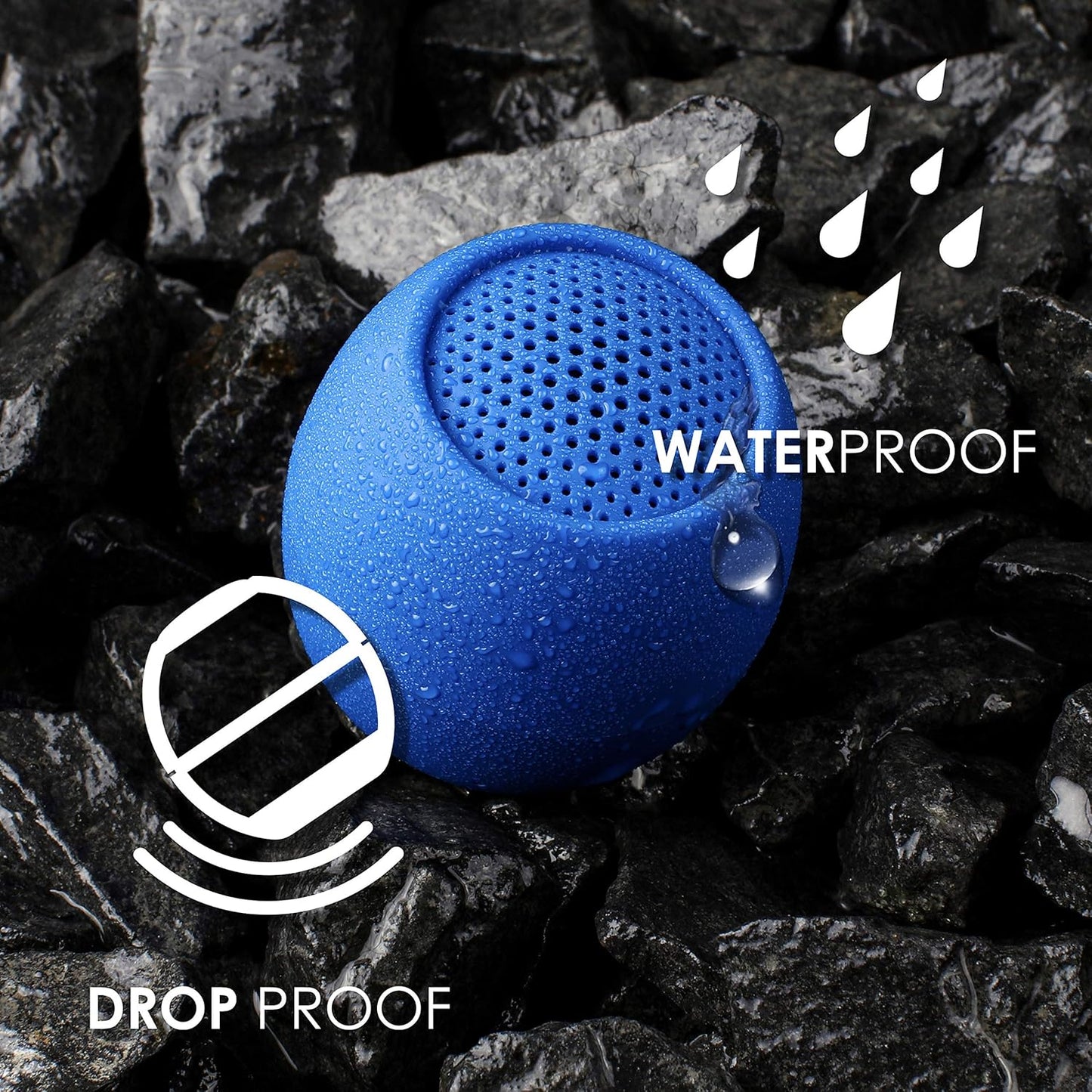 Zero Mini Bluetooth Lautsprecher, wasserdicht & tragbar, Blau