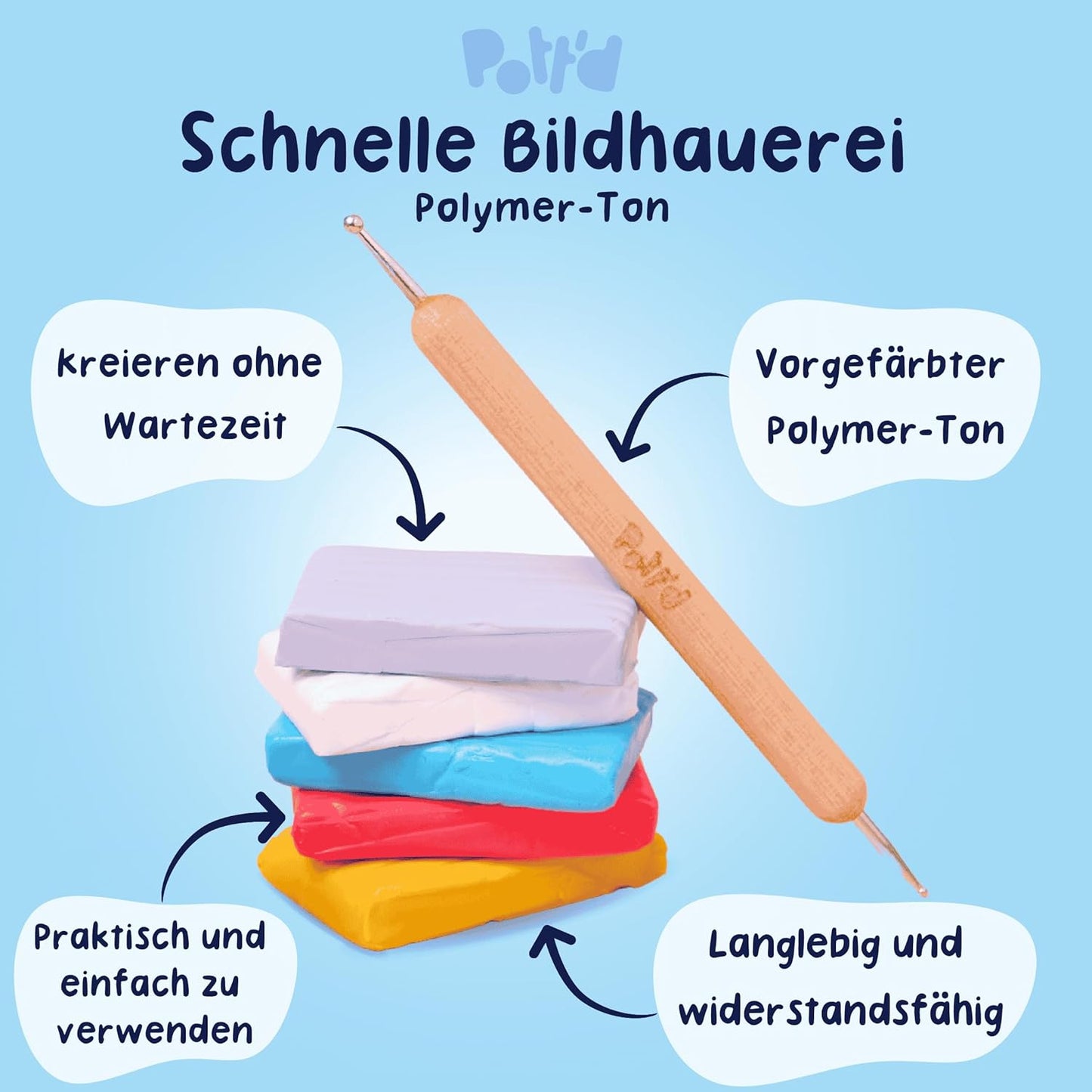 Polymer Clay Schmuck-Bastelset, Kleine Anhänger Halskette