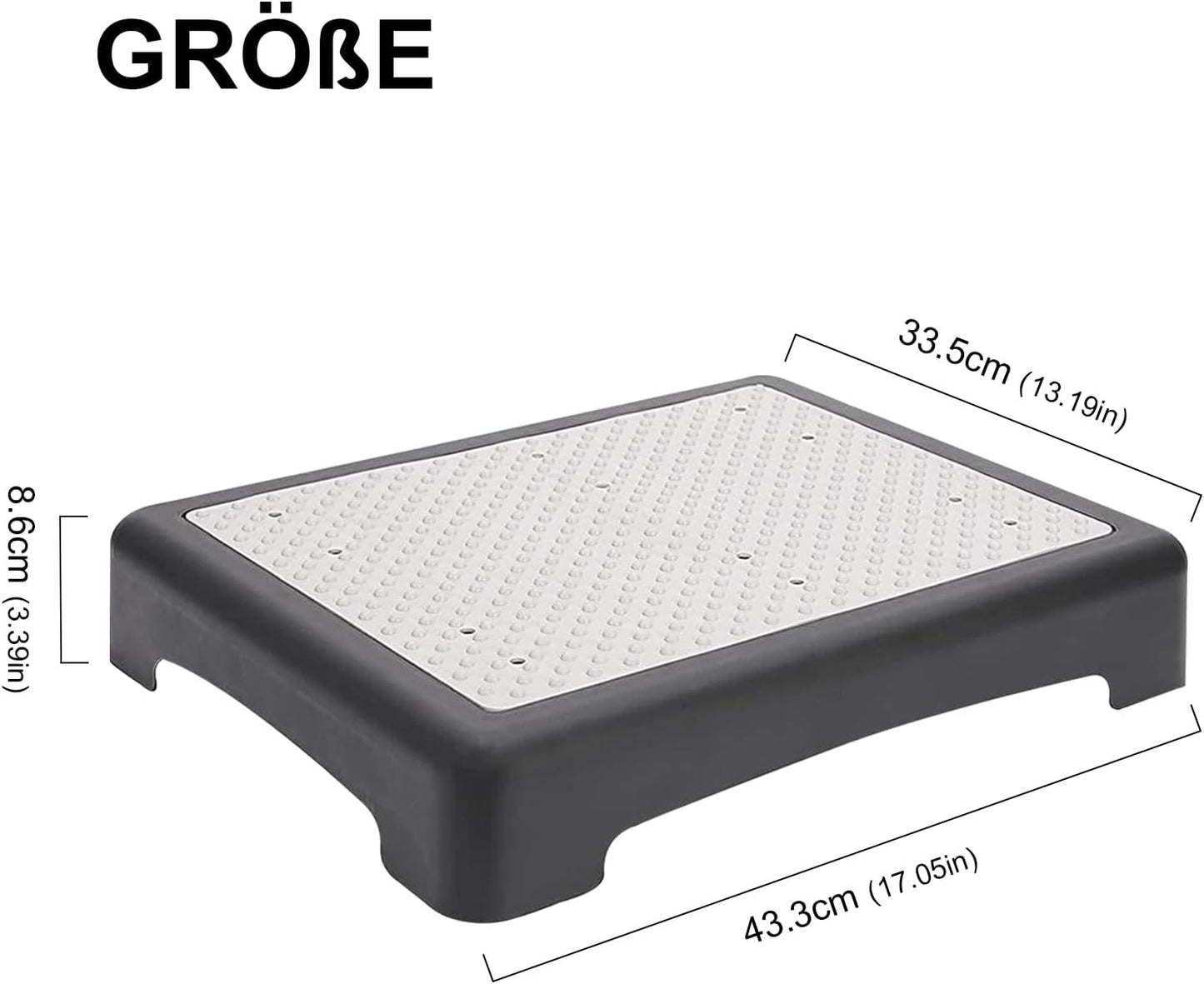 Rutschfester Halbstufen-Tritthocker 350 lbs Kapazität