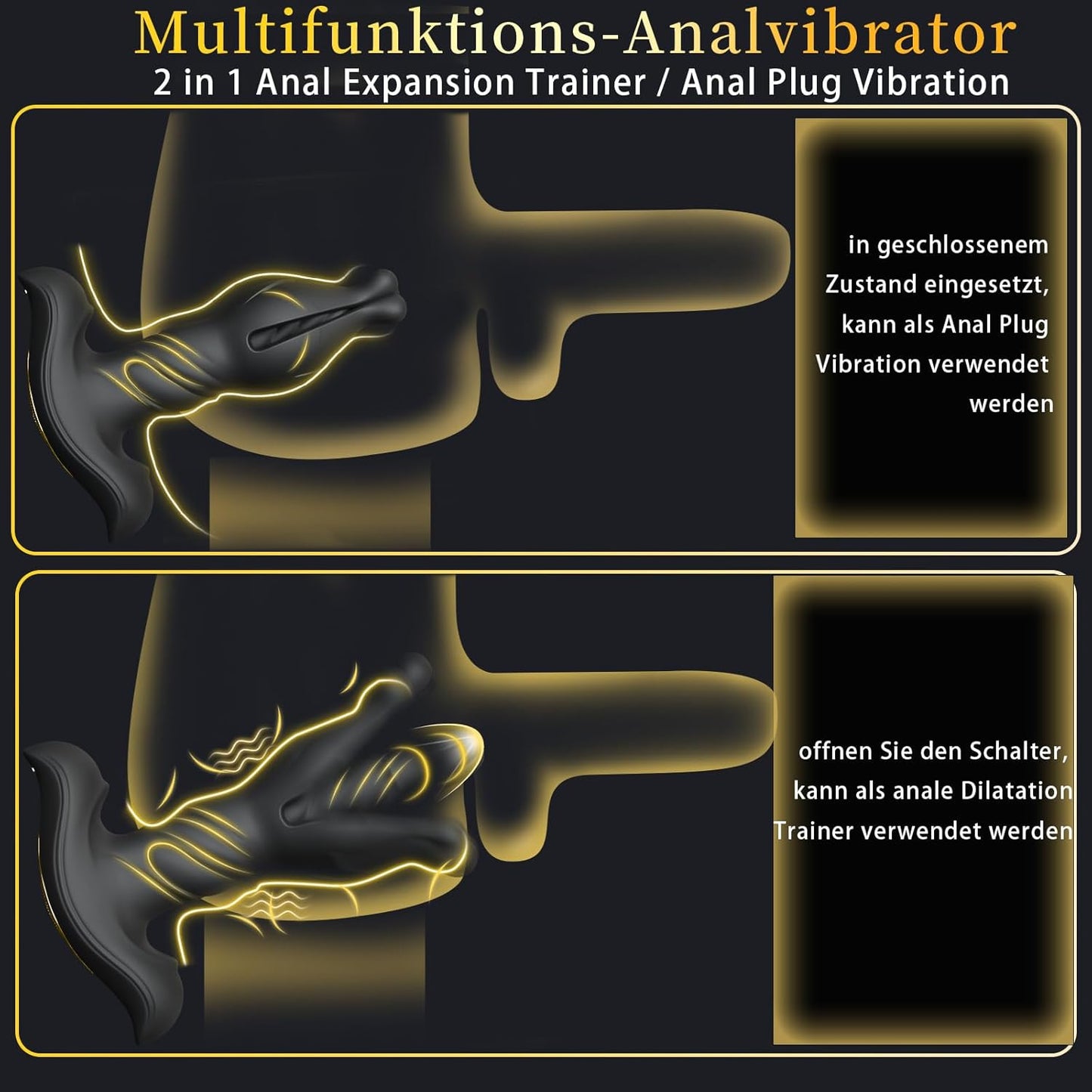 Analvibrator für Männer mit Shock-Funktion, L