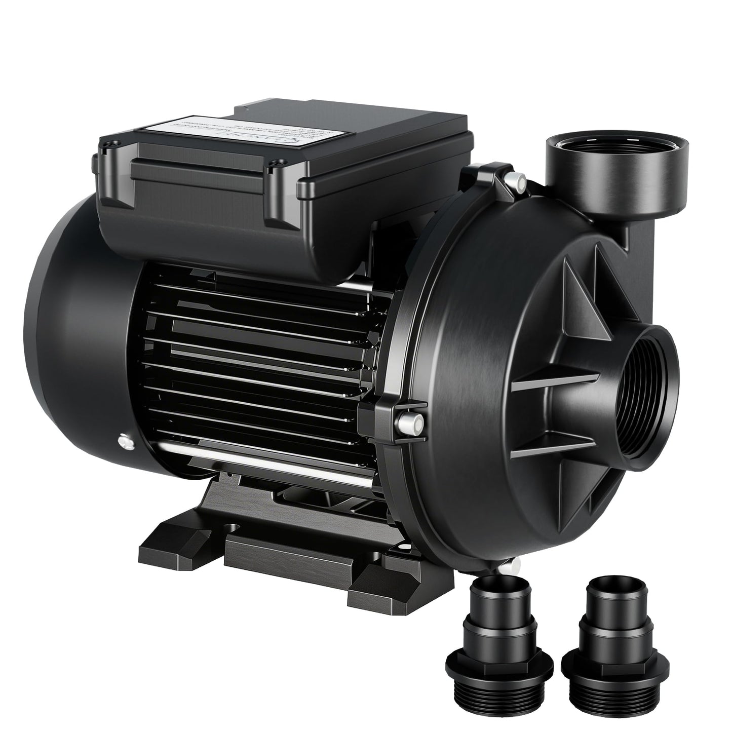 Poolpumpe, max. 9.000 l/h Fördermenge, Schwarz