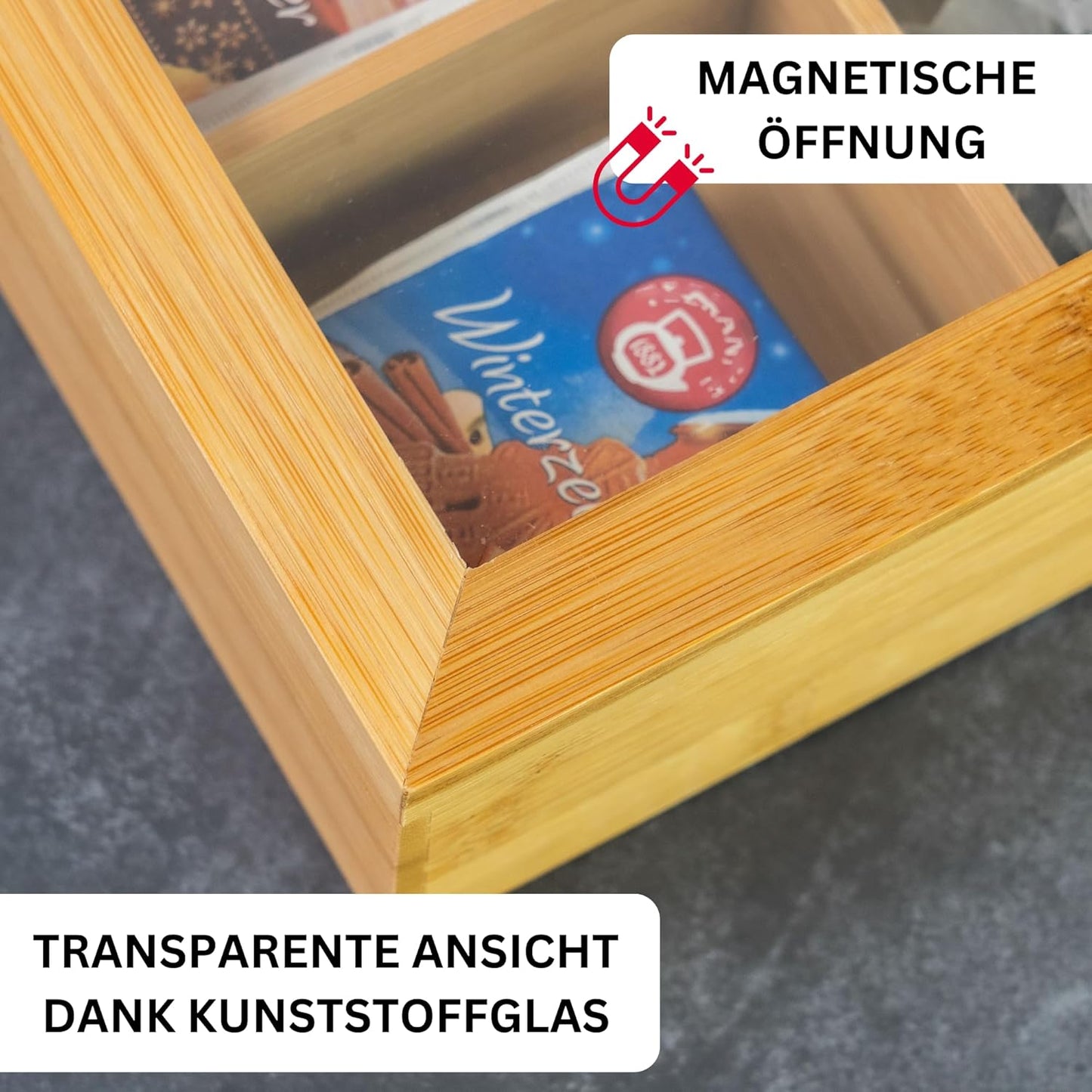 Teebox mit 8 Fächern, Einzeln Modell 2021