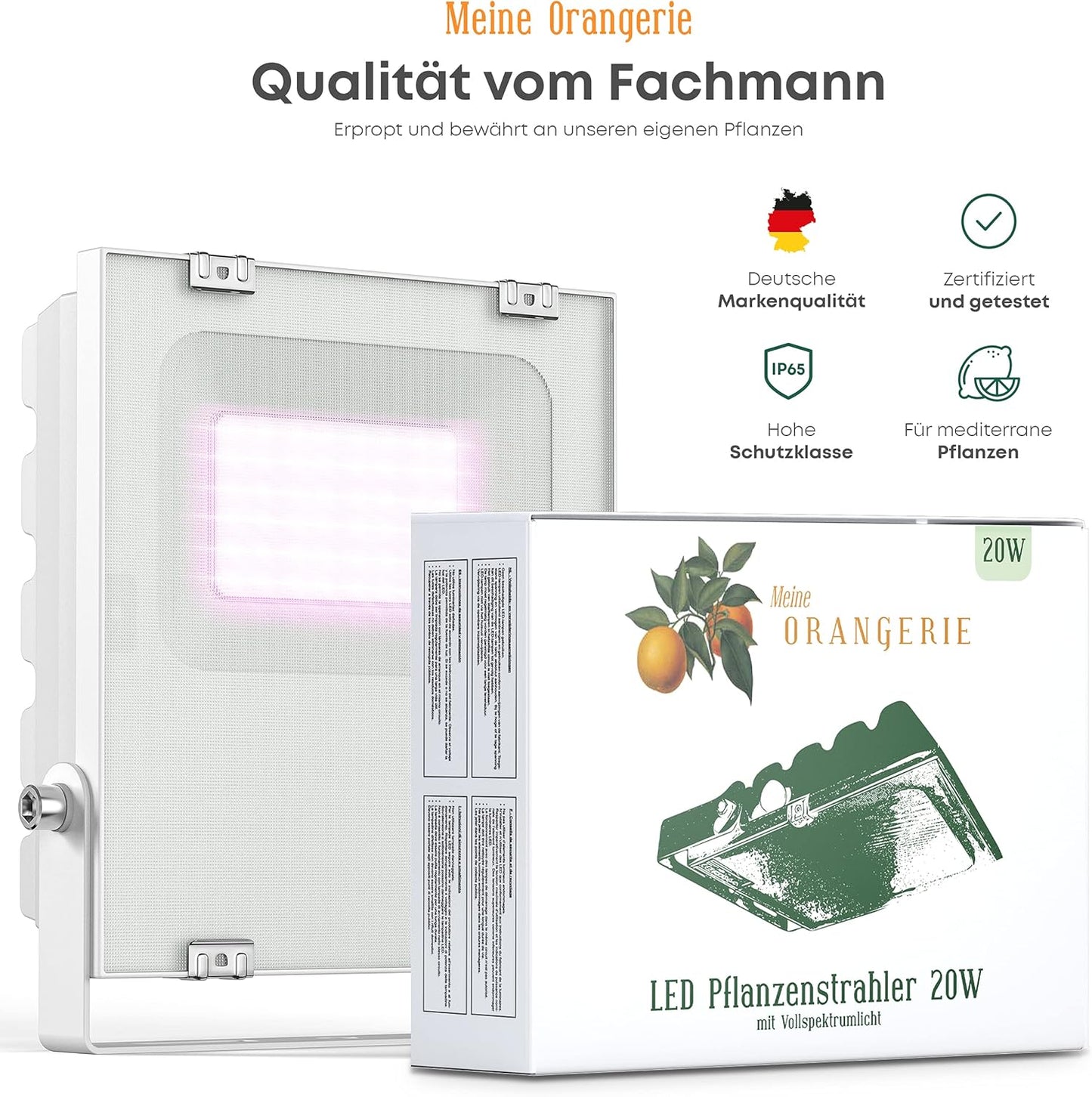 LED Vollspektrum Pflanzenlicht, 20.0 Watt