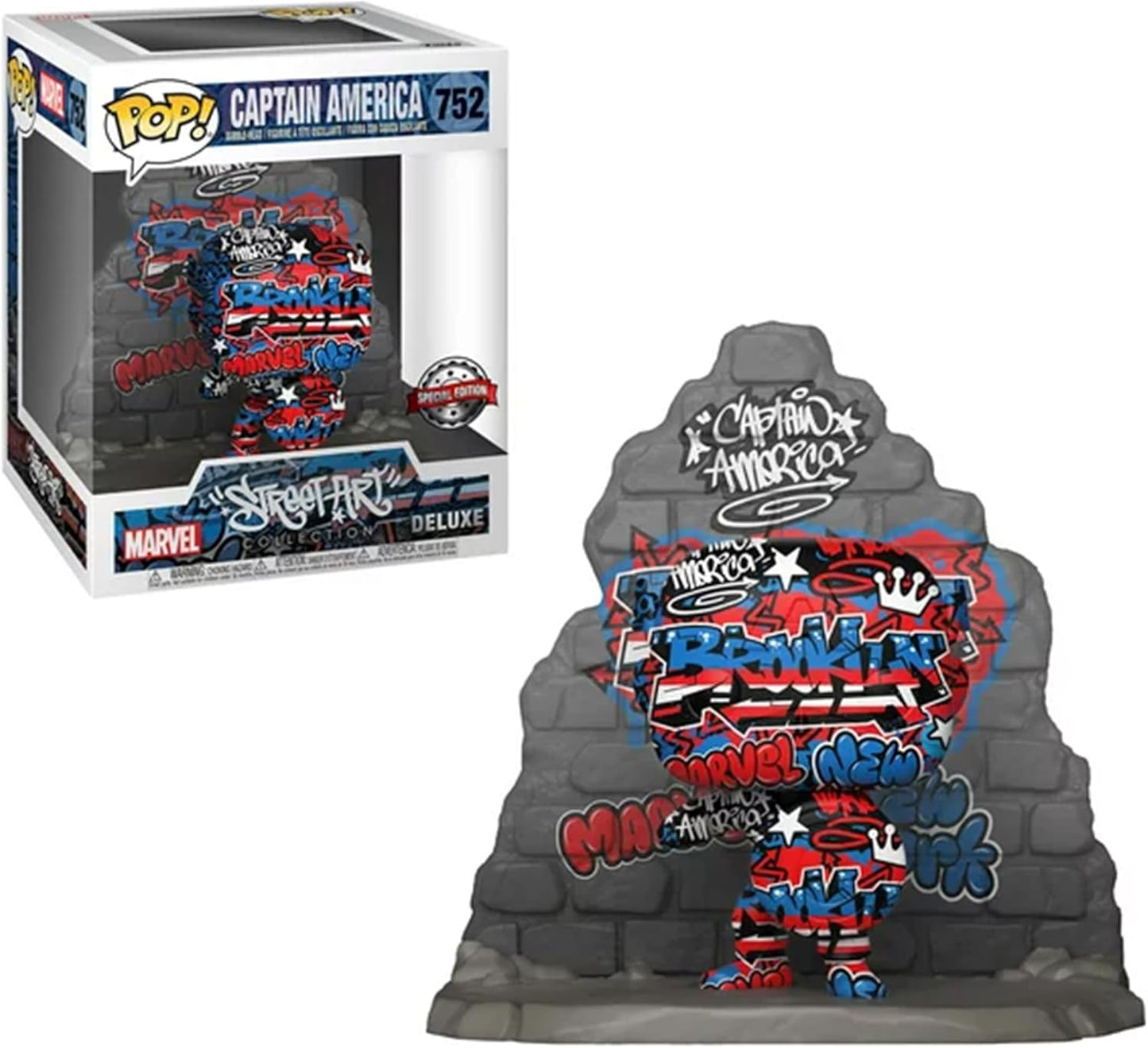 Captain America Street Art Figur