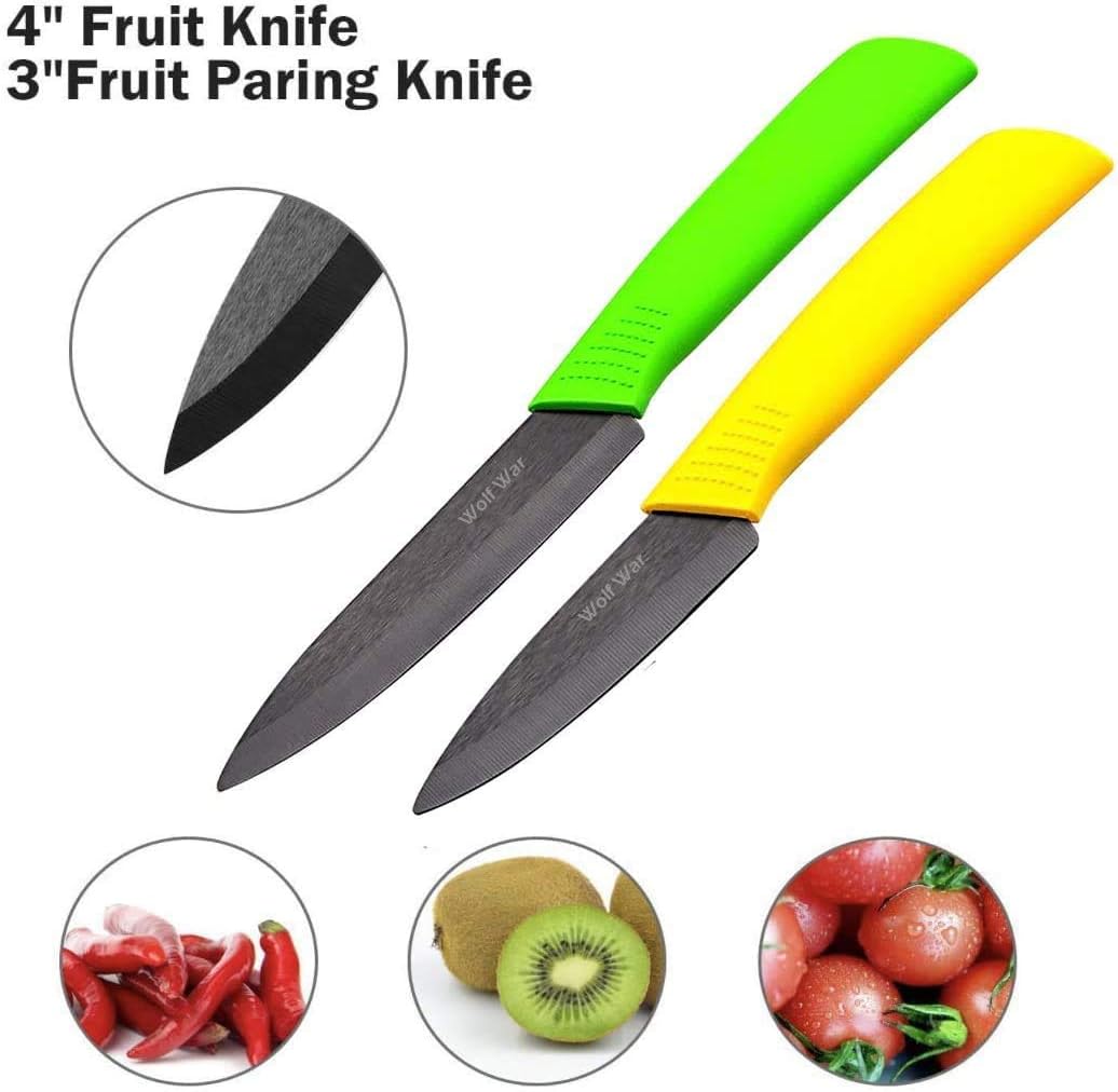 5-teiliges Keramikmesser-Set mit Schäler, Farbe