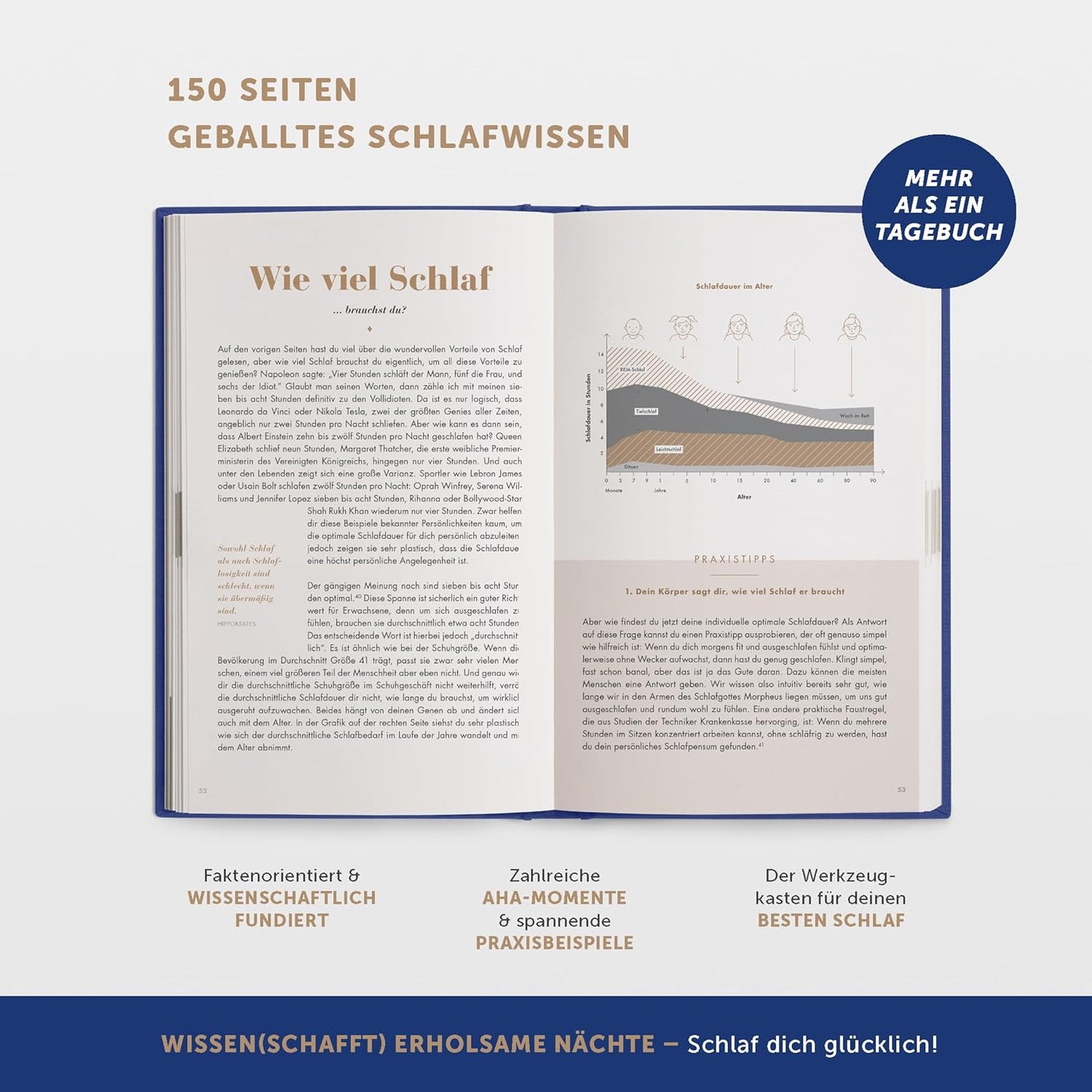 Das 6-Minuten-Schlaftagebuch, Nachtblau