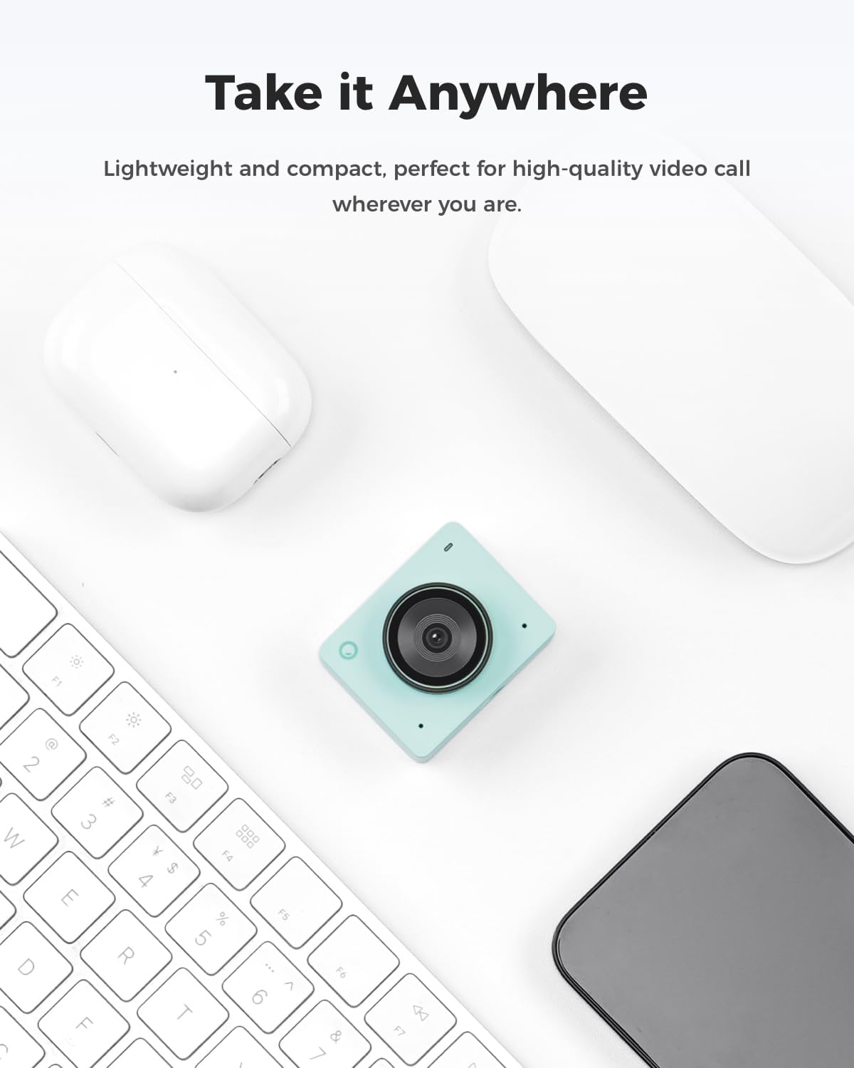 Meet 2 4K Webcam mit KI Framing & Autofokus, Aurora Green