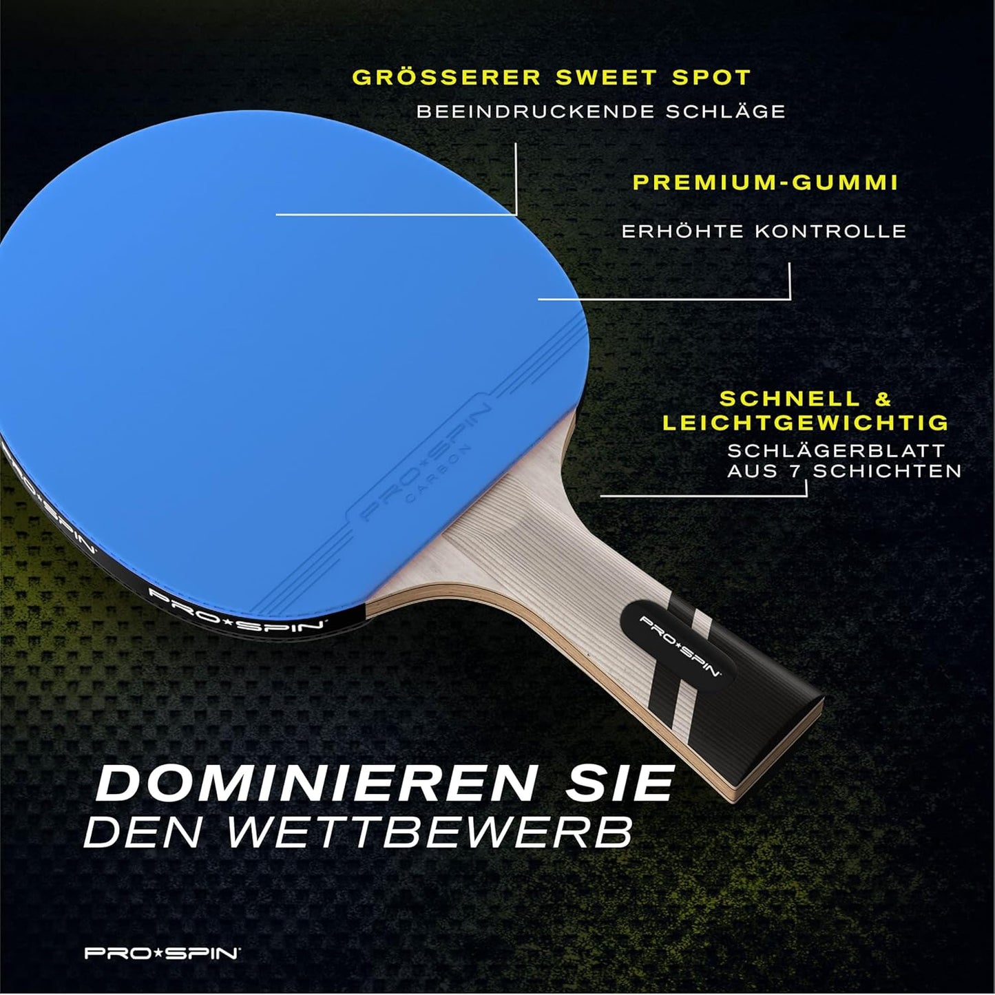 Tischtennisschläger ‎TTR-100-CB, 1er-Pack (Blau)