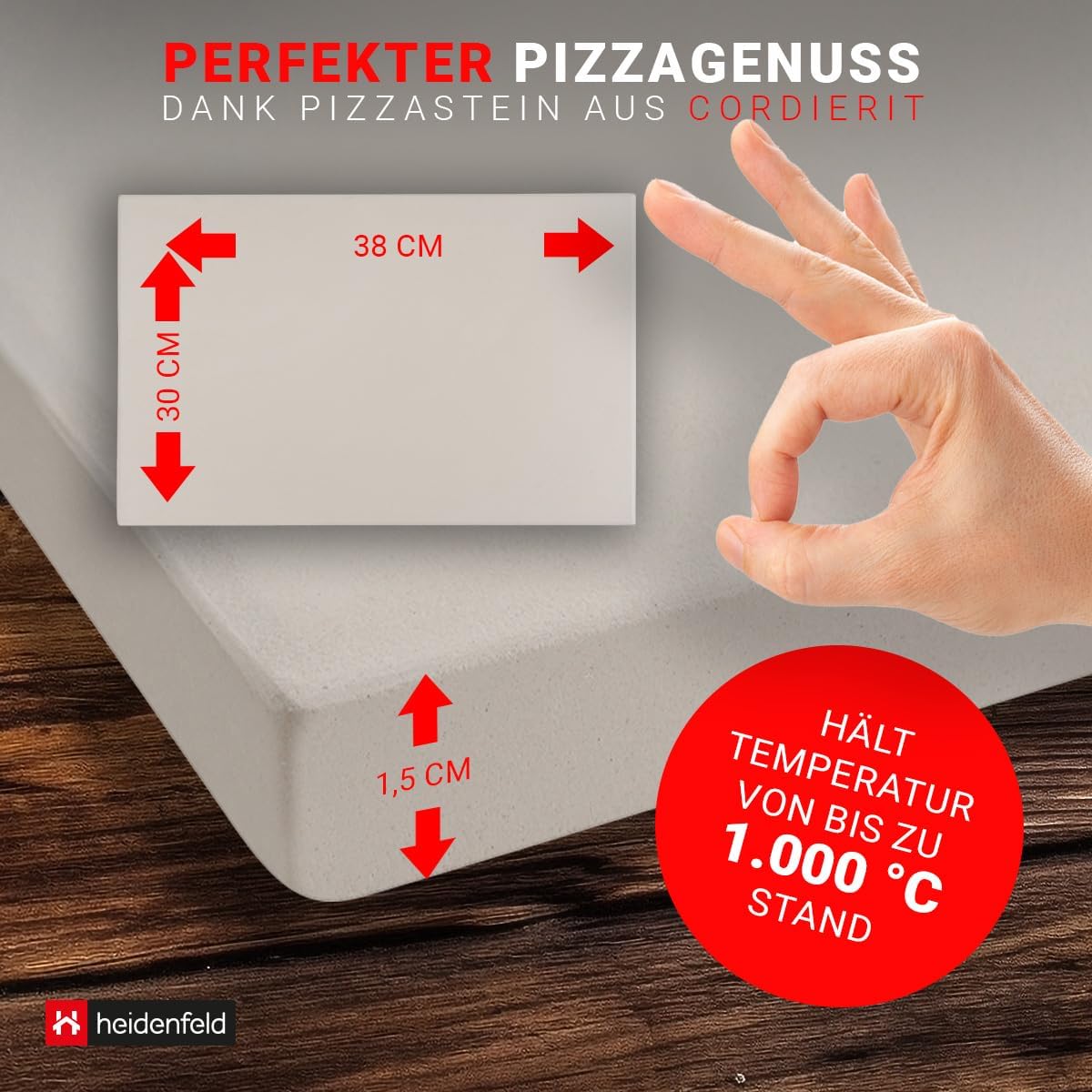5in1 Pizza-Set mit Pizzastein und Zubehör