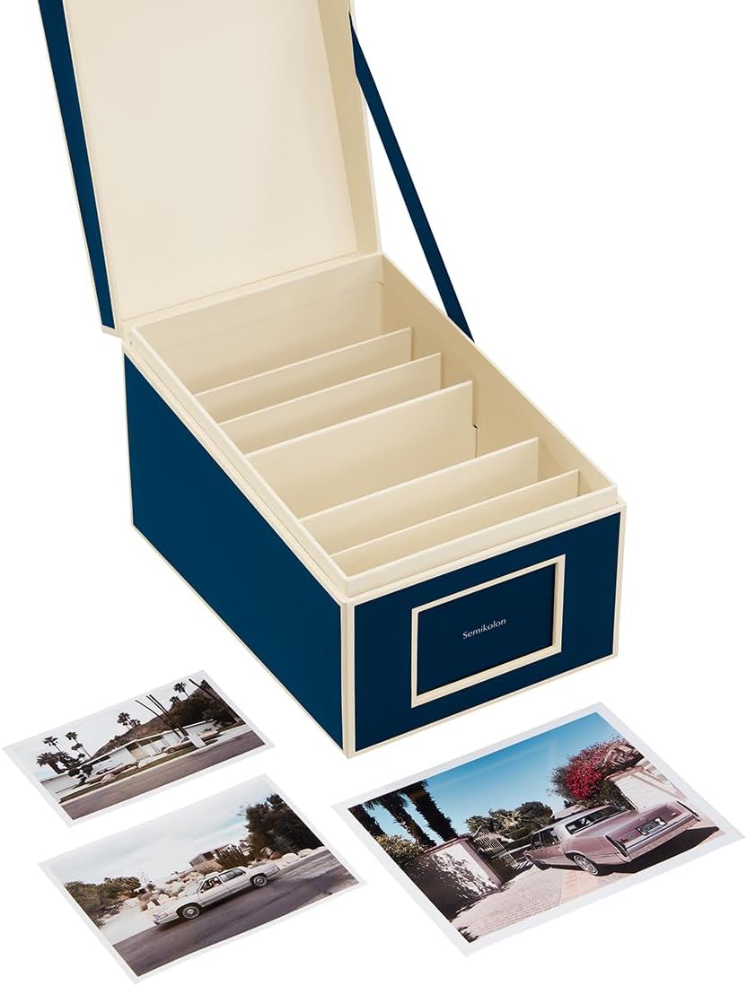 CD- und Fotobox für 10 x 15 cm Fotos, Marine 7-1/8 x 10-1/8 x 6-1/8 inches