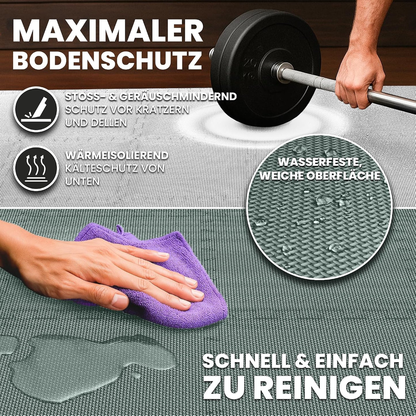 Bodenschutz- und Sportmatten-Set, 54 Stück