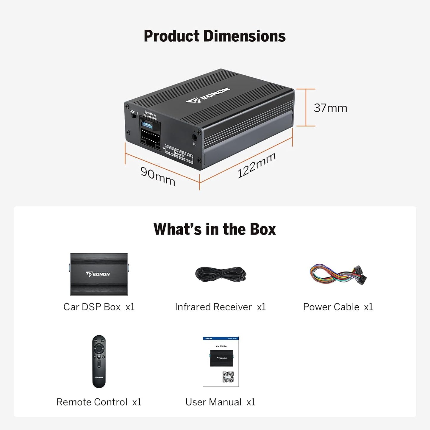 DSP-Digitalverstärkerbox mit 4-Kanal-Ausgang, Modell A304