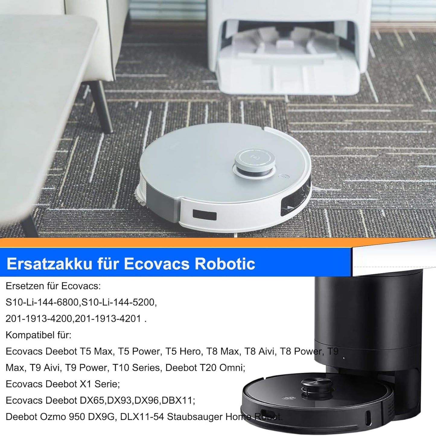 Ersatzakku für Ecovacs Deebot Saugroboter