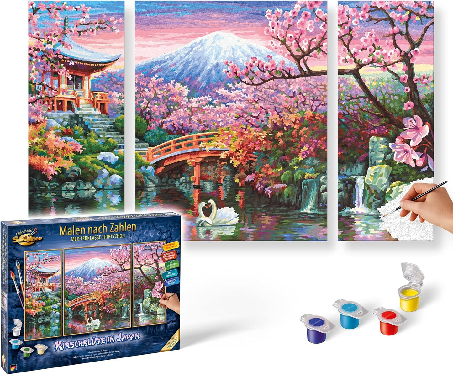 Malen nach Zahlen - Kirschblüte in Japan