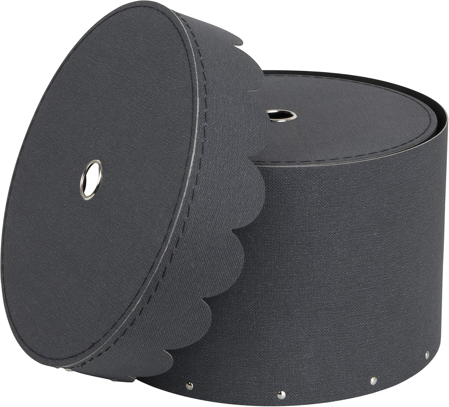 Runde Aufbewahrungsboxen-Set, Schwarz