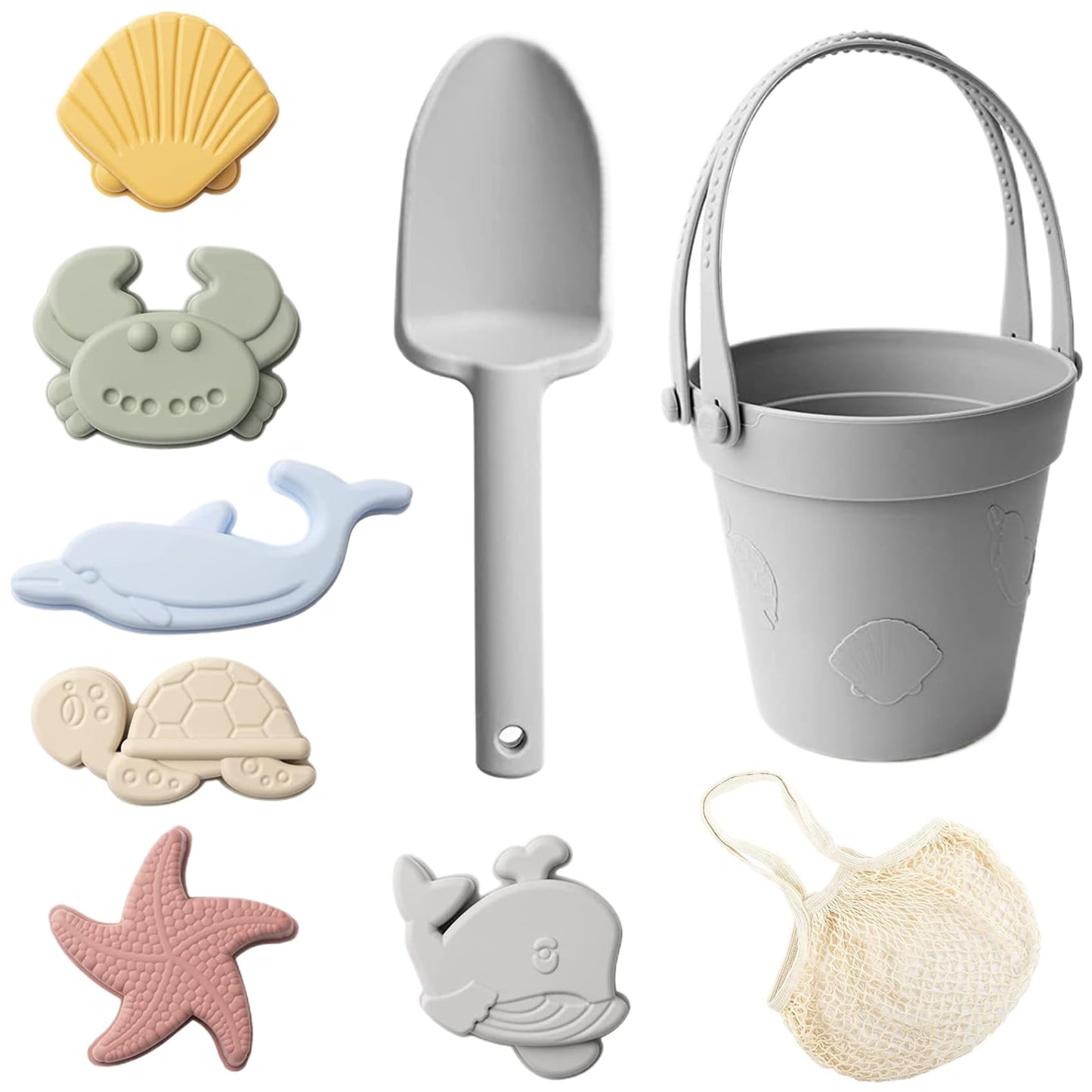 Strandspielzeug-Set für Kinder, Grau
