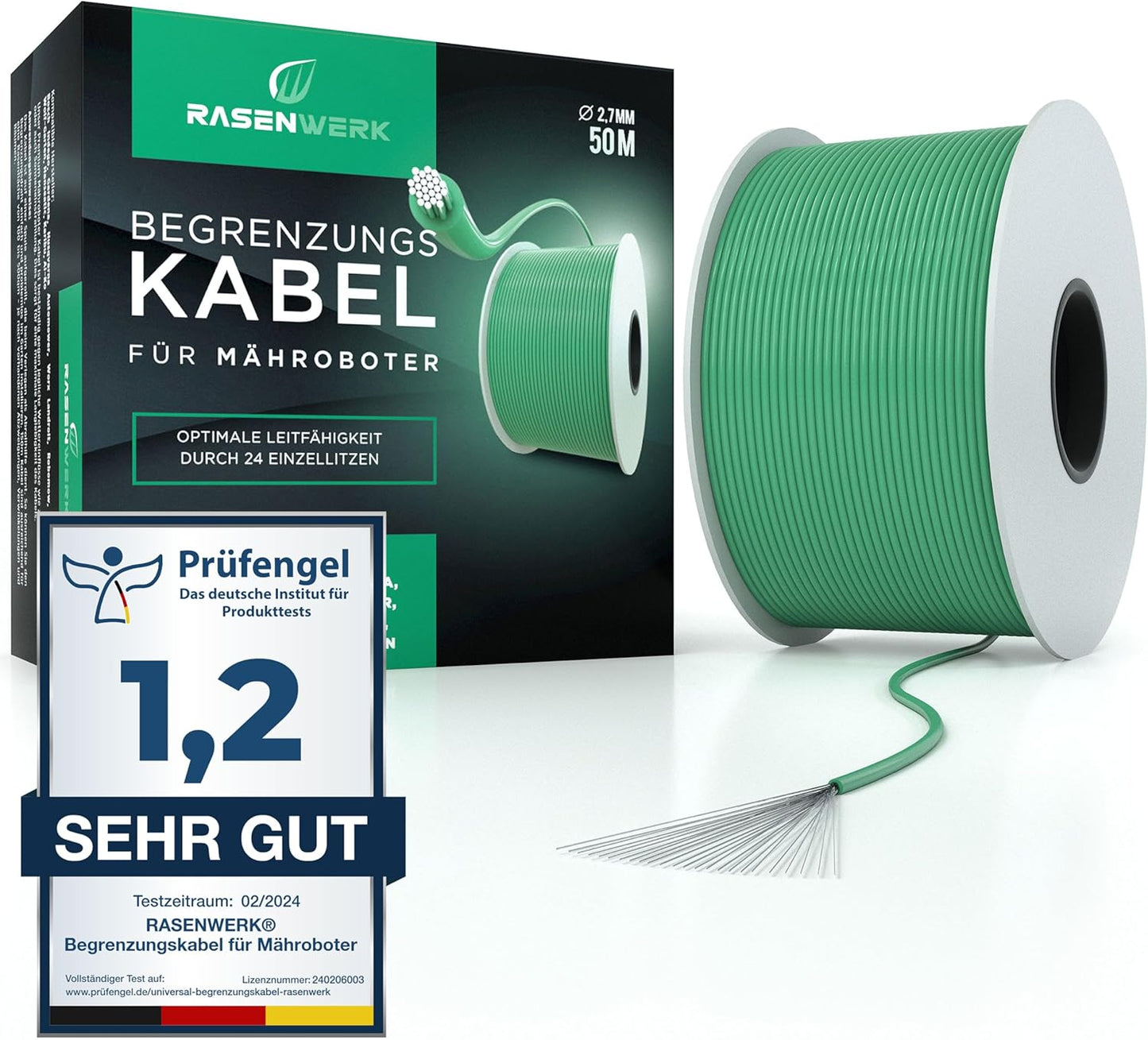 Begrenzungskabel für Mähroboter, 50m, 2,7mm, Ø 2,7mm 50m