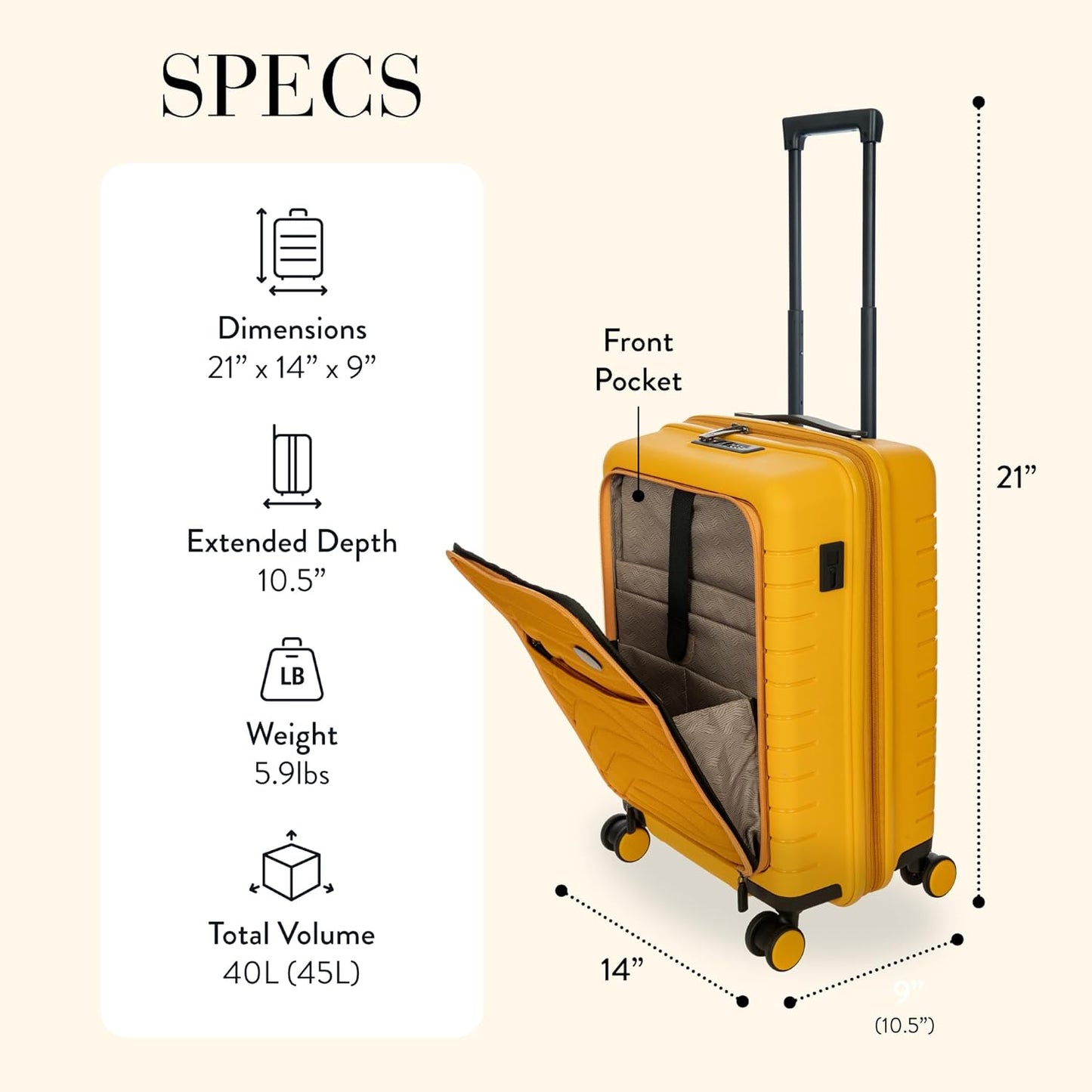 Koffer & Trolley Ulisse Trolley 8428, Mango