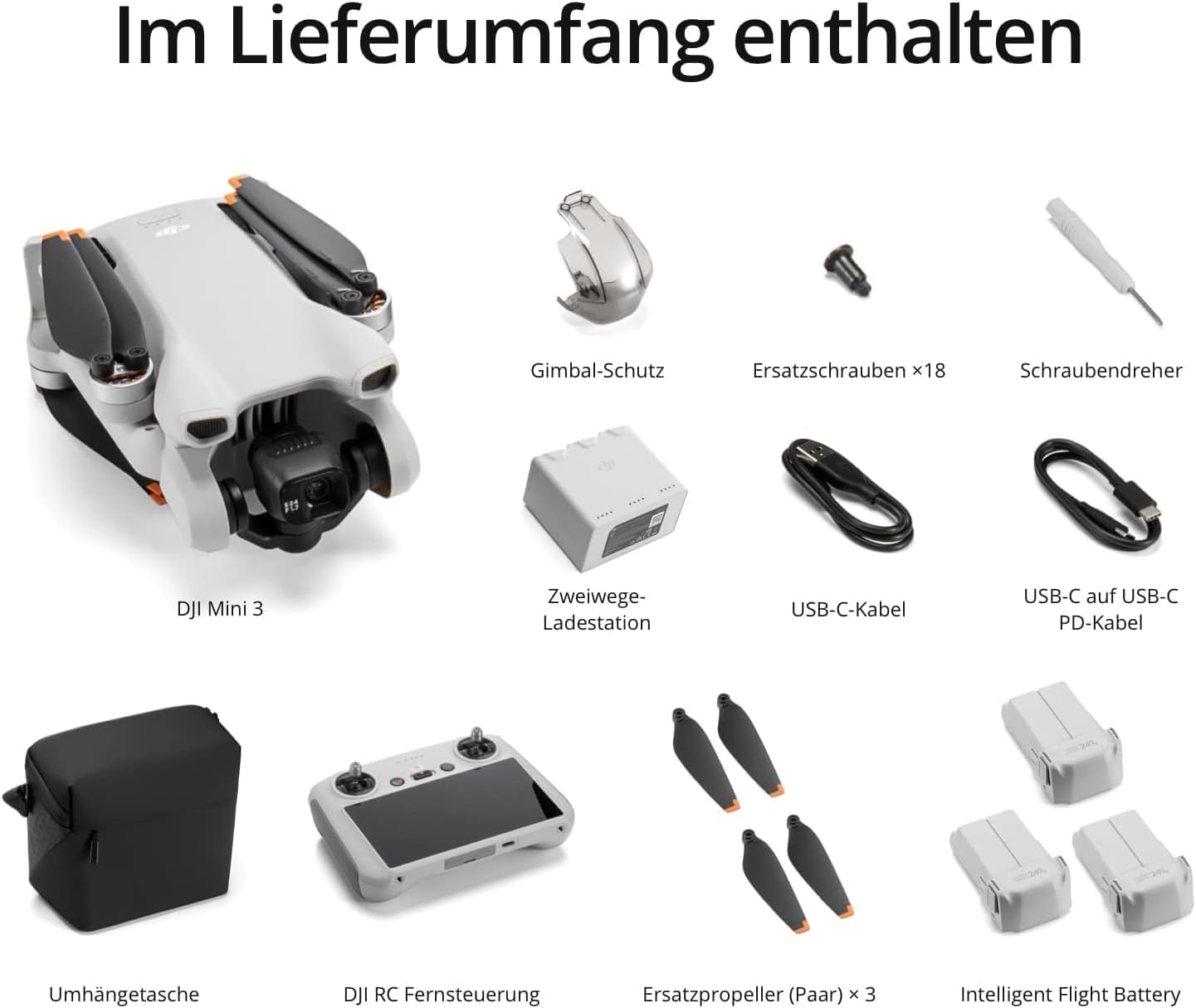 Mini 3 mit RC Controller und Fly More Combo, Mini 3 Fly More Combo (DJI RC) (C0) Standard