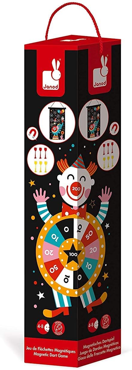 Magnetisches Dartspiel Zirkus-Motiv (doppelseitig), Zirkus