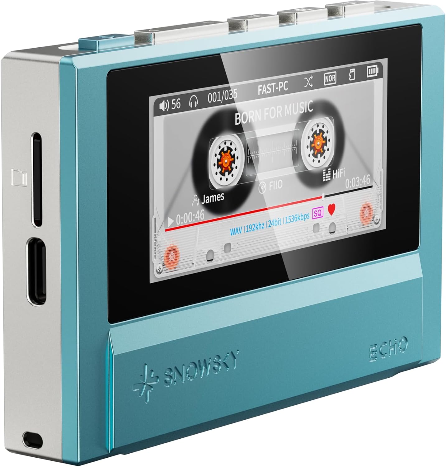 Echo Retro Hi-Res Digitaler Audio-Player, Himmelblau