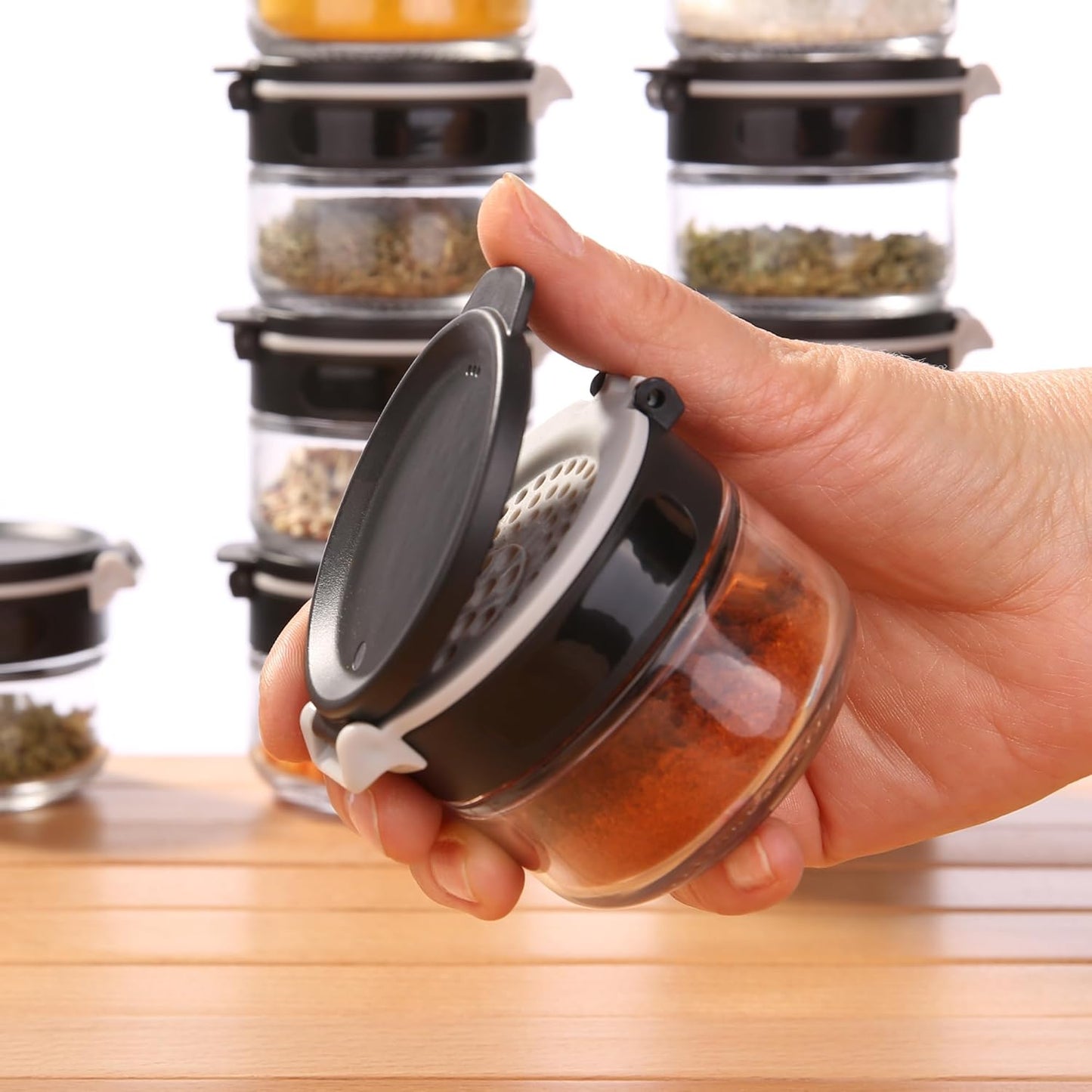 10-teiliges Gewürzdosen-Set Double-Flip, 10 Gewürzgläser je 85 ml