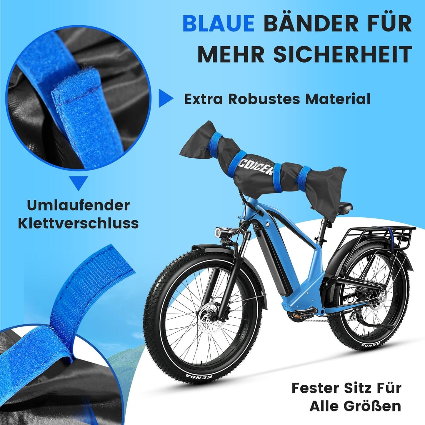 Lenkerschutzhülle Ebike Transportschutz 2er-Set, Blau, 2er-Pack
