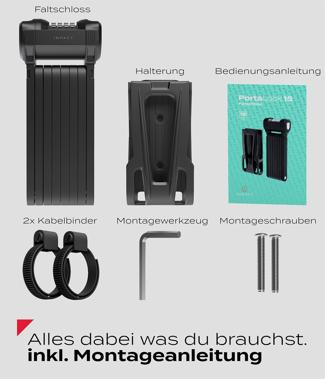 PortaLock 15 - Velo-Zahlenschloss, Zahlencode