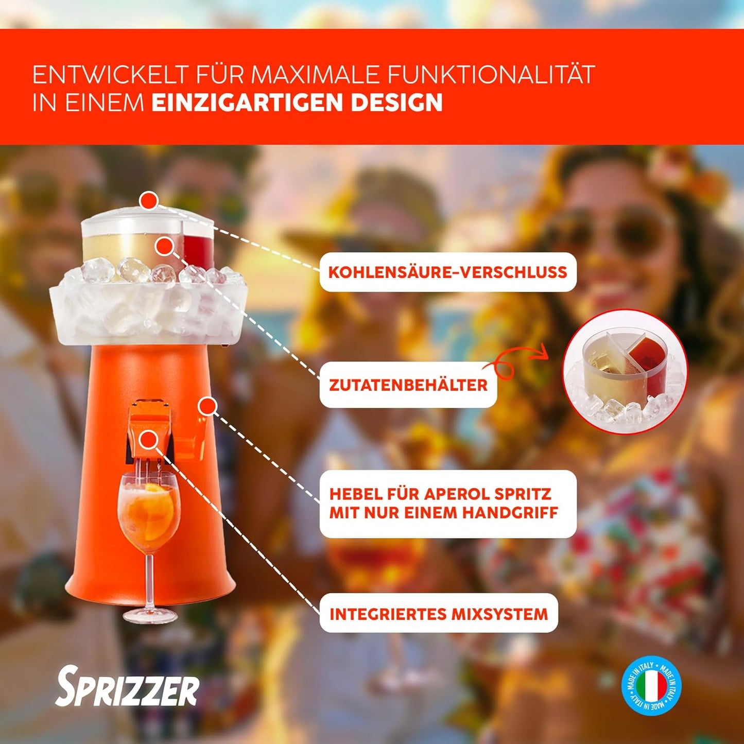 Getränkespender, Orange
