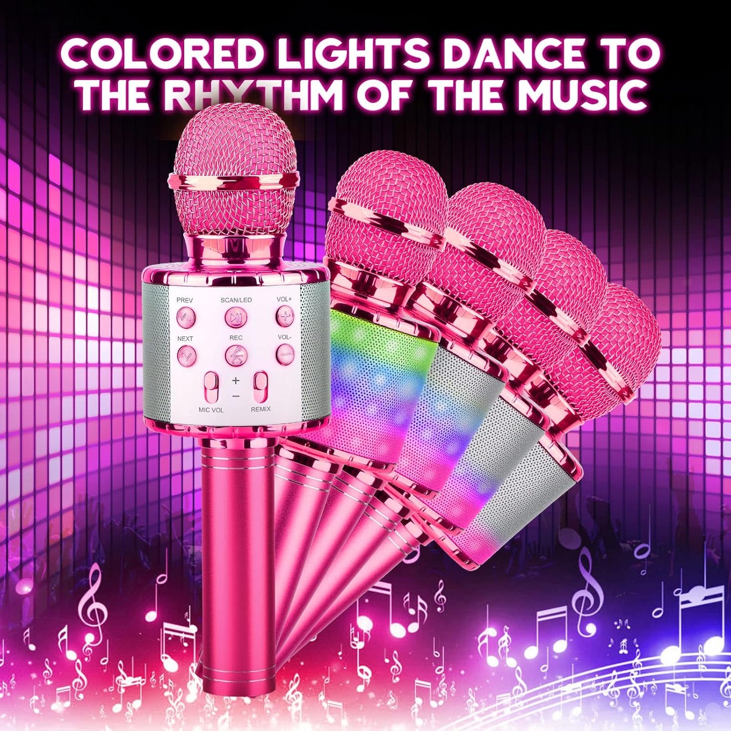 4-in-1 Karaoke Mikrofon, purple