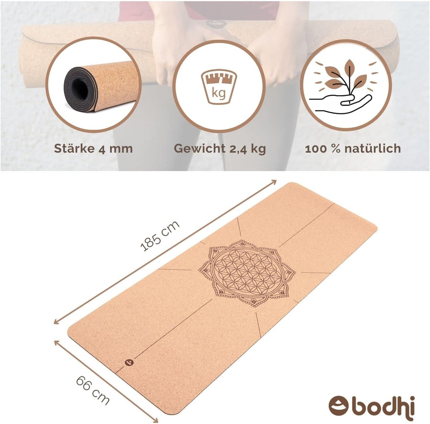 Yogamatte, Blume des Lebens