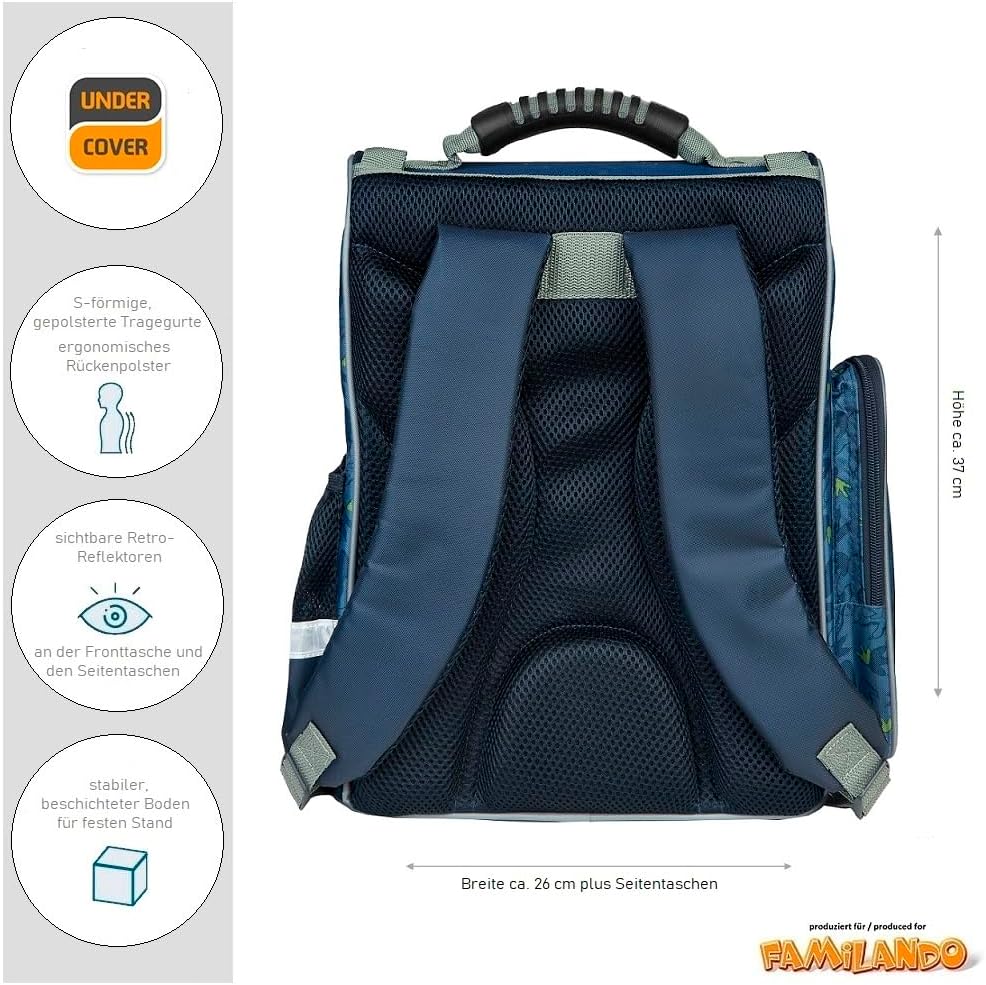 Ergonomischer Schulranzen-Komplettset Dino-Welt mit Schultüte, Komplett Set mit Schultüte