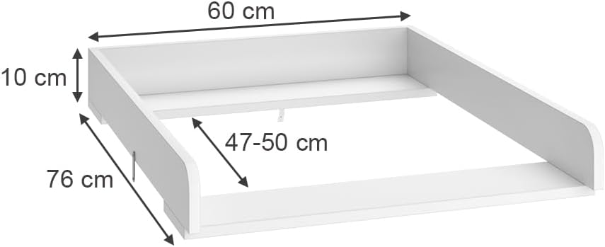 Wickelaufsatz Wicko, 60 cm ohne Teilung