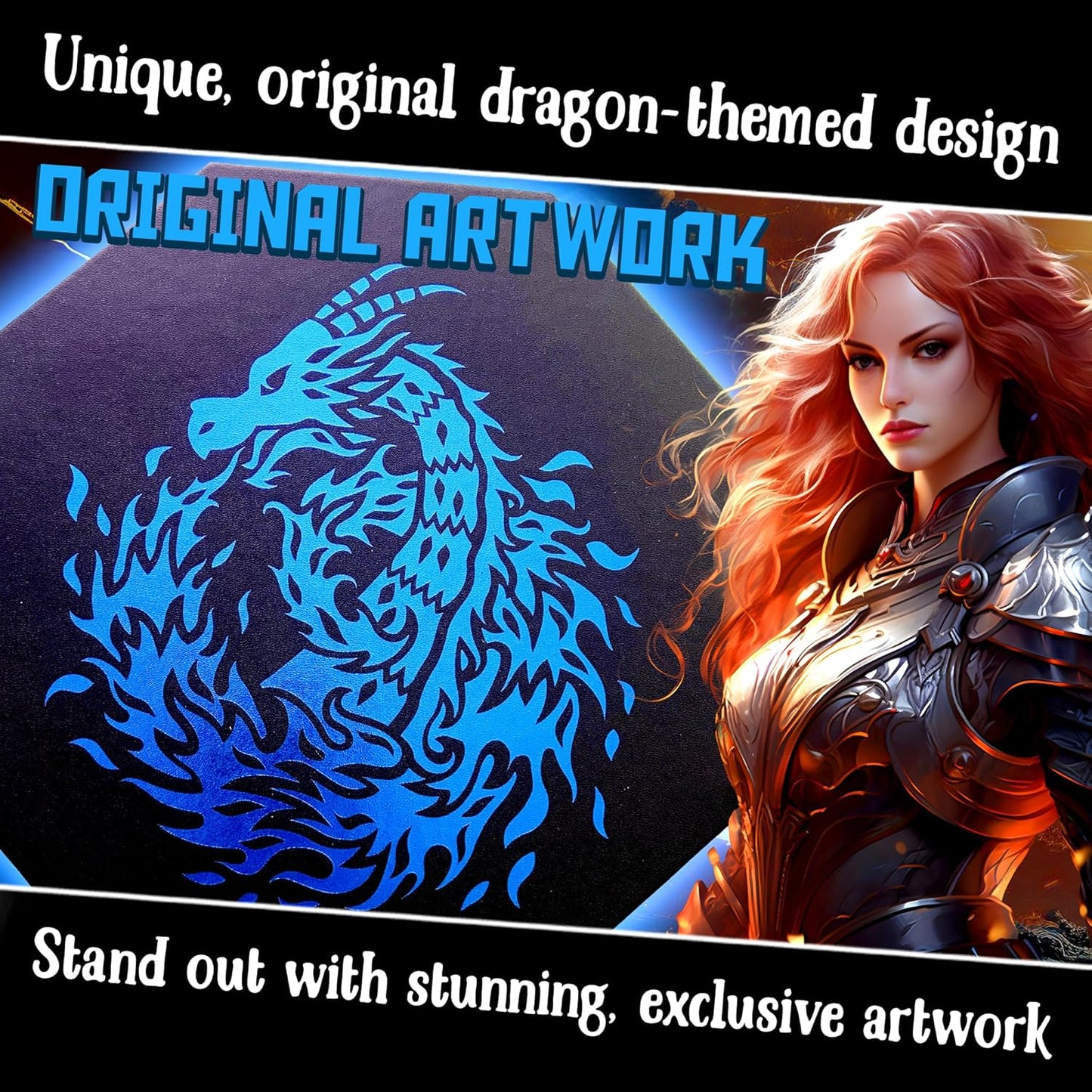 Fire Dragon Würfelschale mit Deckel, Blue