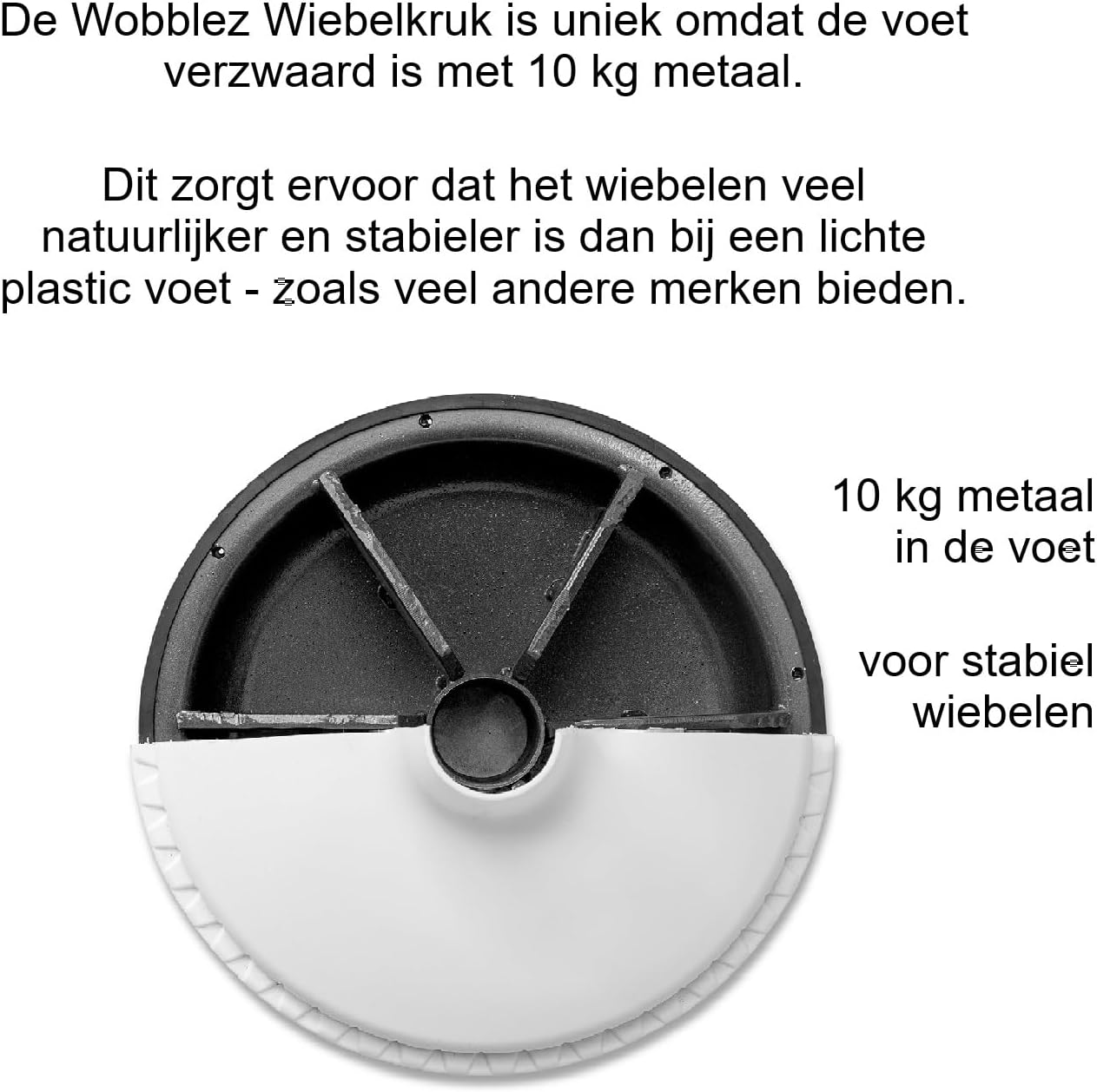 Ergonomischer Wackelhocker höhenverstellbar, 63-83 cm Pebble Schwarz