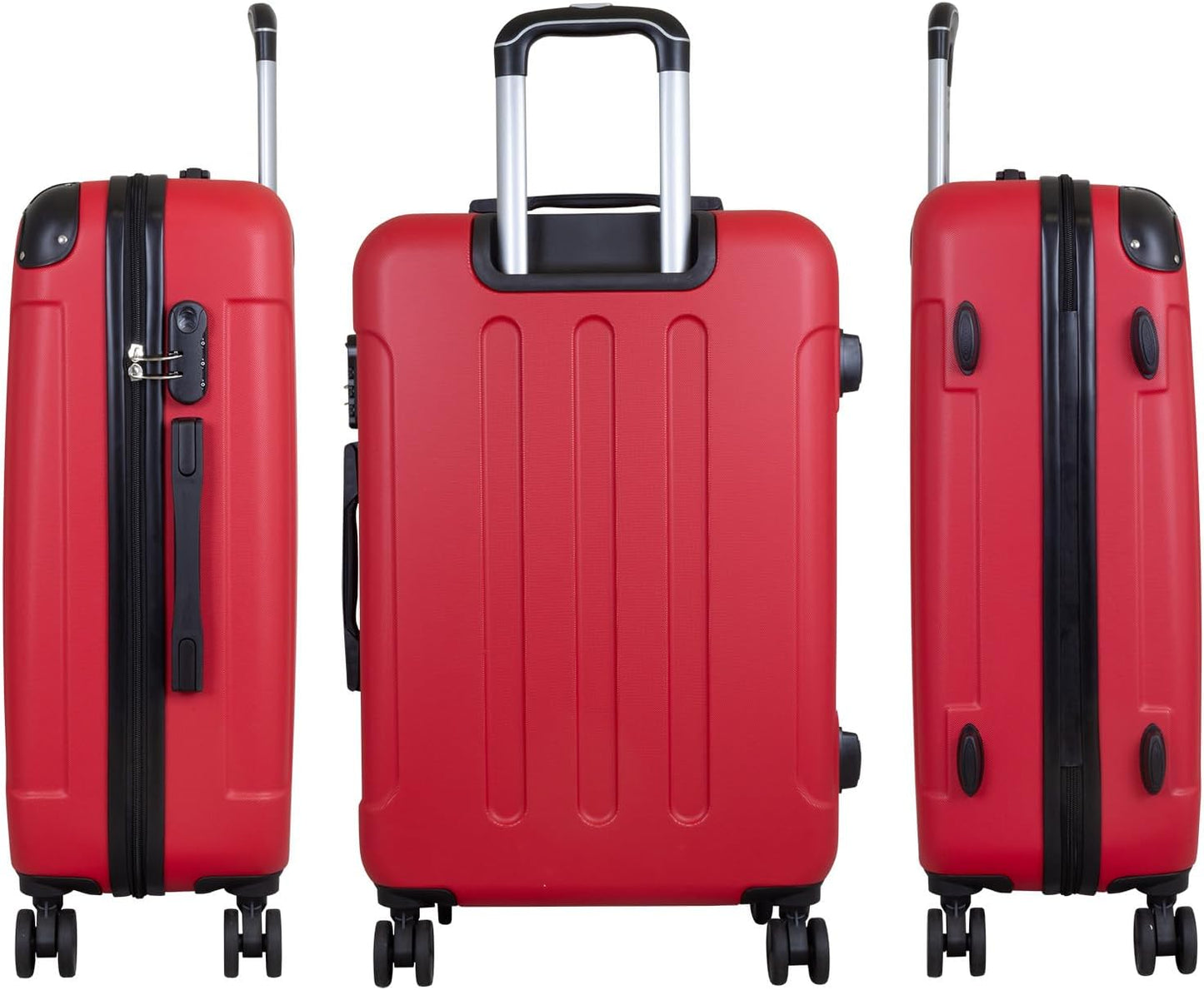Reisekoffer Hartschale 75 cm mit Zahlenschloss, Rot Reisekoffer - Grösse L