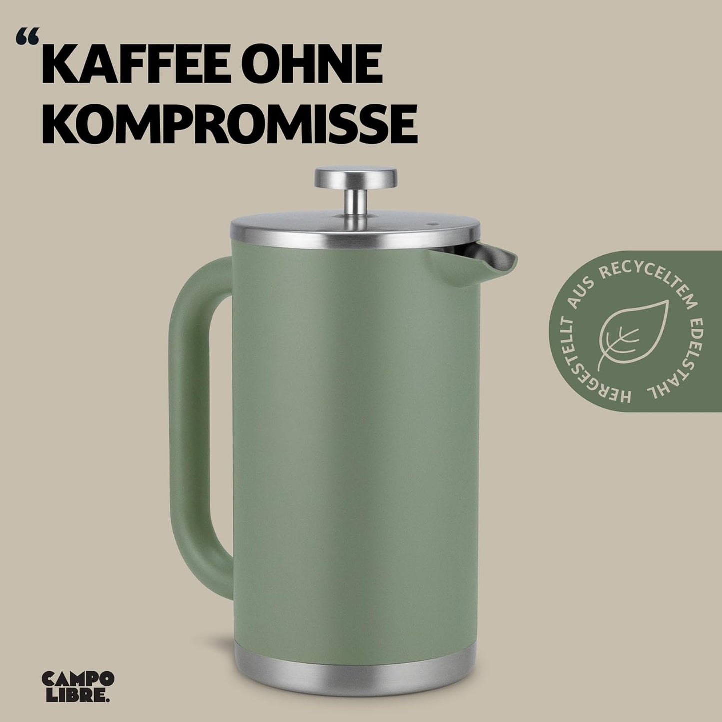 French Press Giorgio, 600ml Moos Green