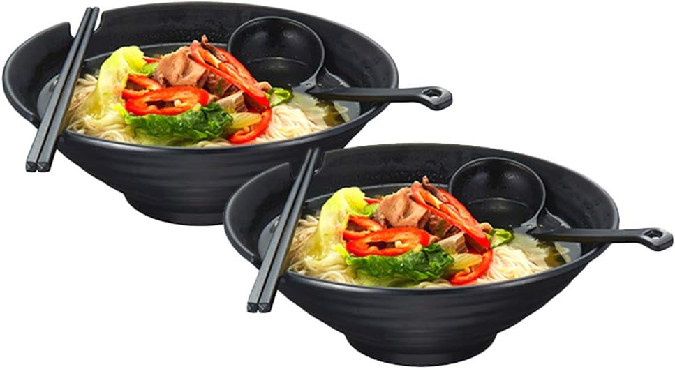 Ramen Schüssel Set mit Löffel & Essstäbchen (2 Stück)