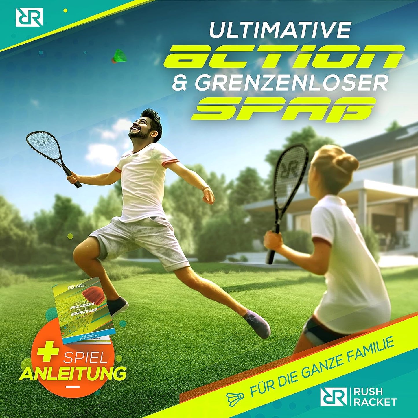RS3 Speed Badminton Set mit Feldmarkierungen, 2. Schwarz